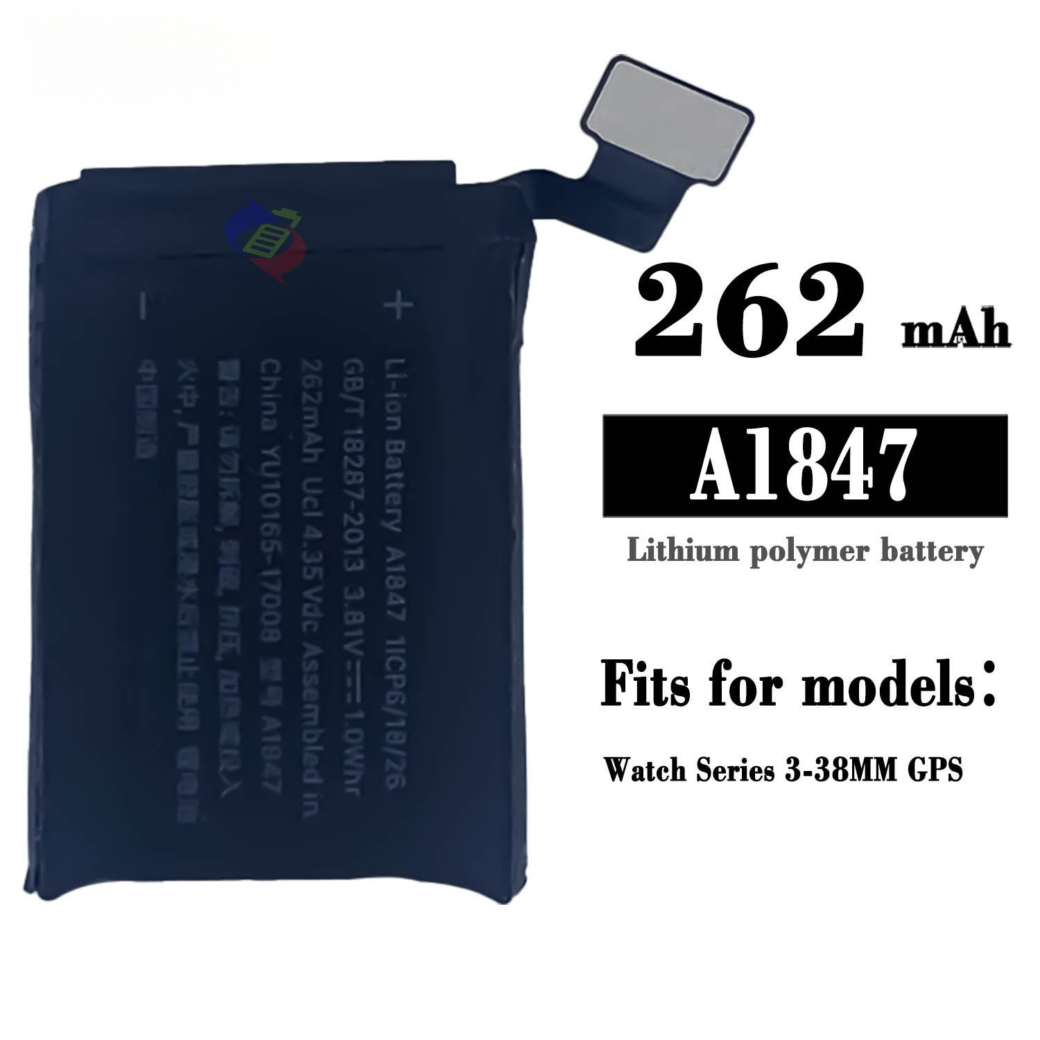 Suitable for Apple Watch Series 3 GPS 38mm A1847 Watch Battery