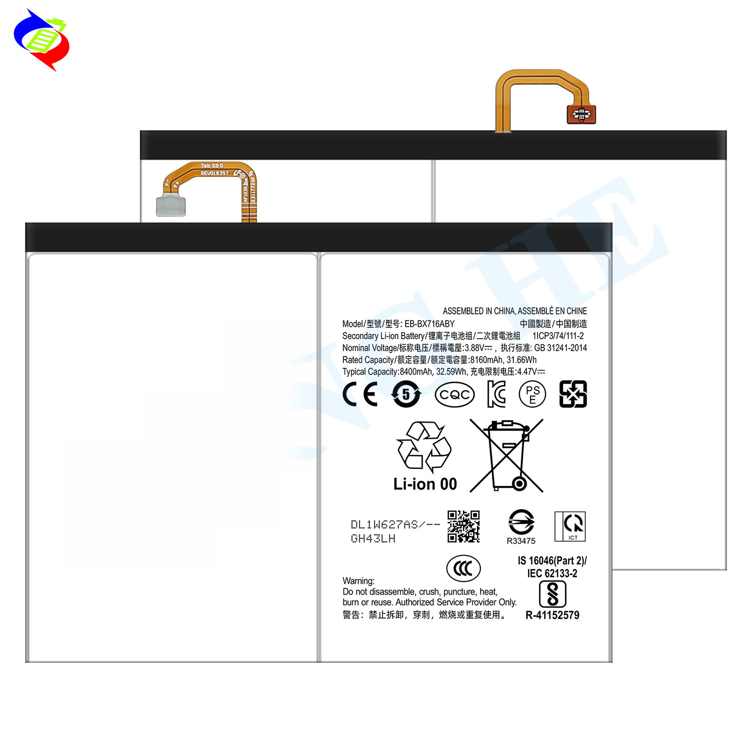 Suitable for Samsung Tab S9 11(2023)/X710 Tablet Battery EB-BX716ABY