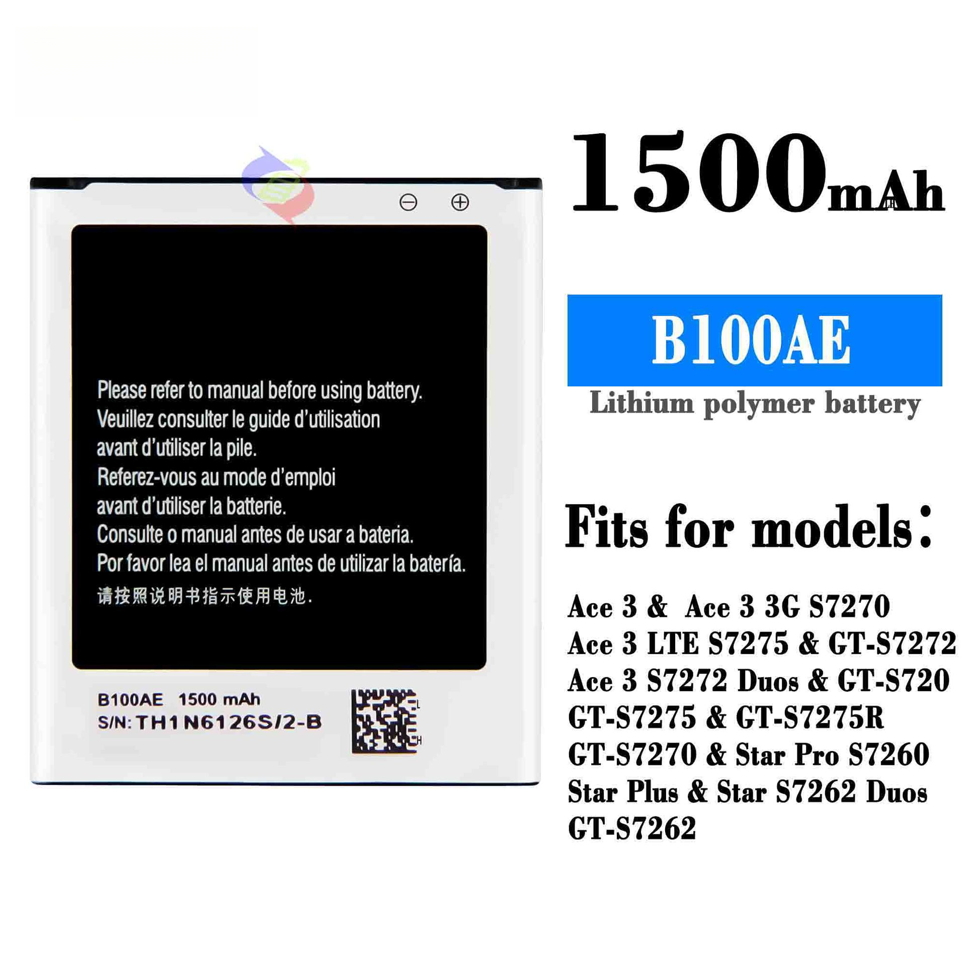 Suitable for Samsung Ace3/Ace 3 3G S7270 Phone Battery B100AE External Battery Wholesale Export