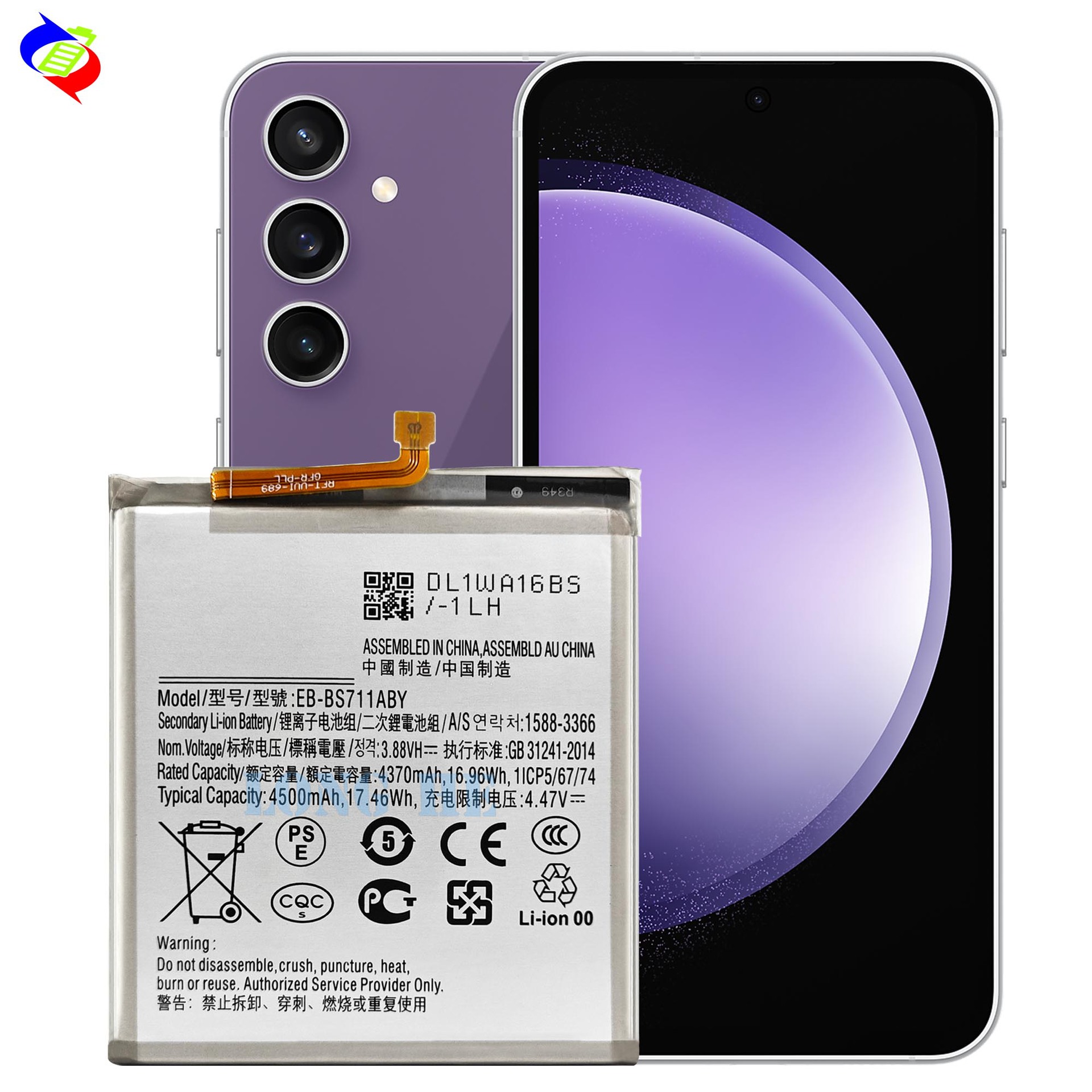 Suitable for Samsung S23 FE Phone Battery EB-BS711ABY Built-in Fast Charging Board Samsung Phone Battery