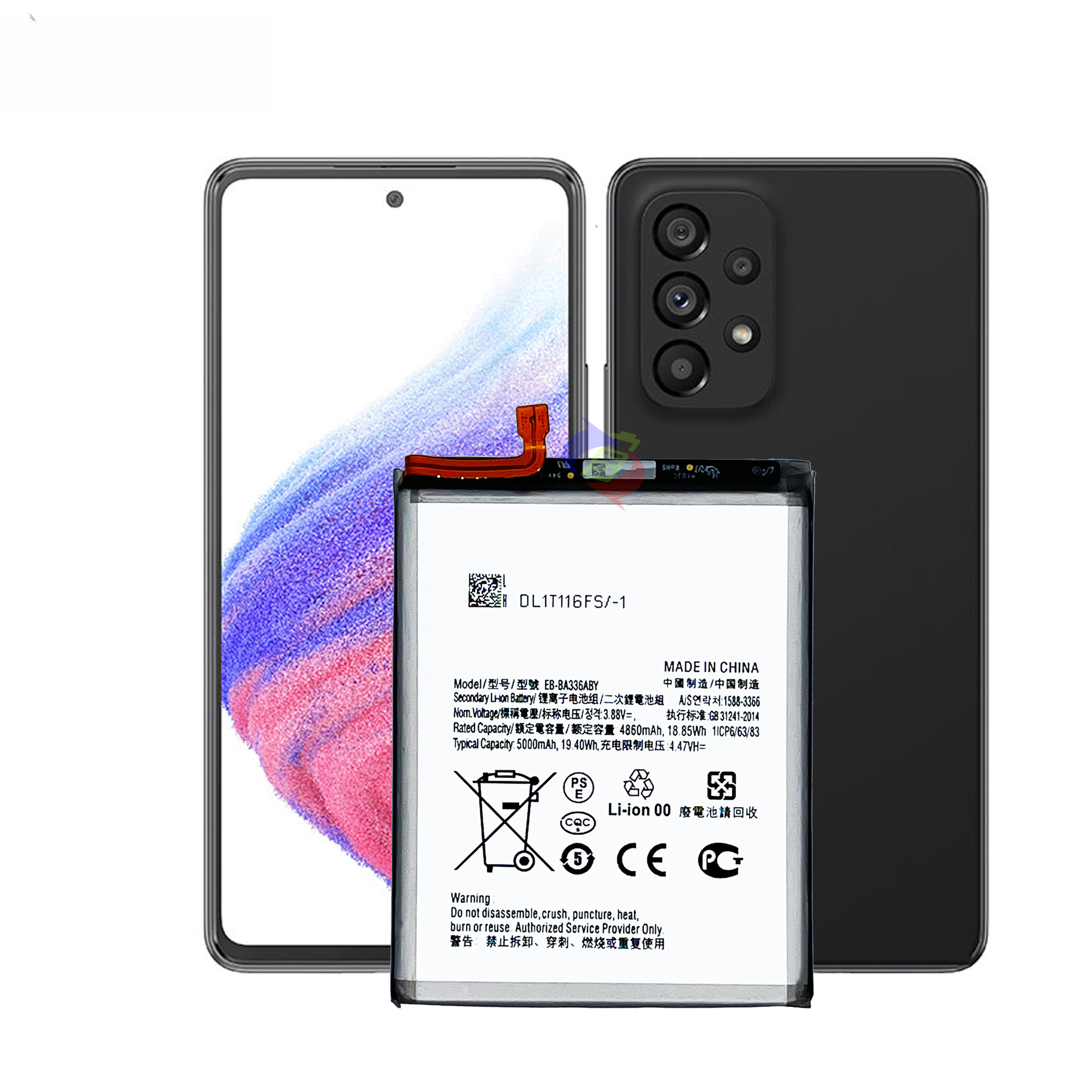 Suitable for Samsung A53 Phone Battery SM-A5360 Battery EB-BA336ABY A33 5G Version Lithium Battery Board