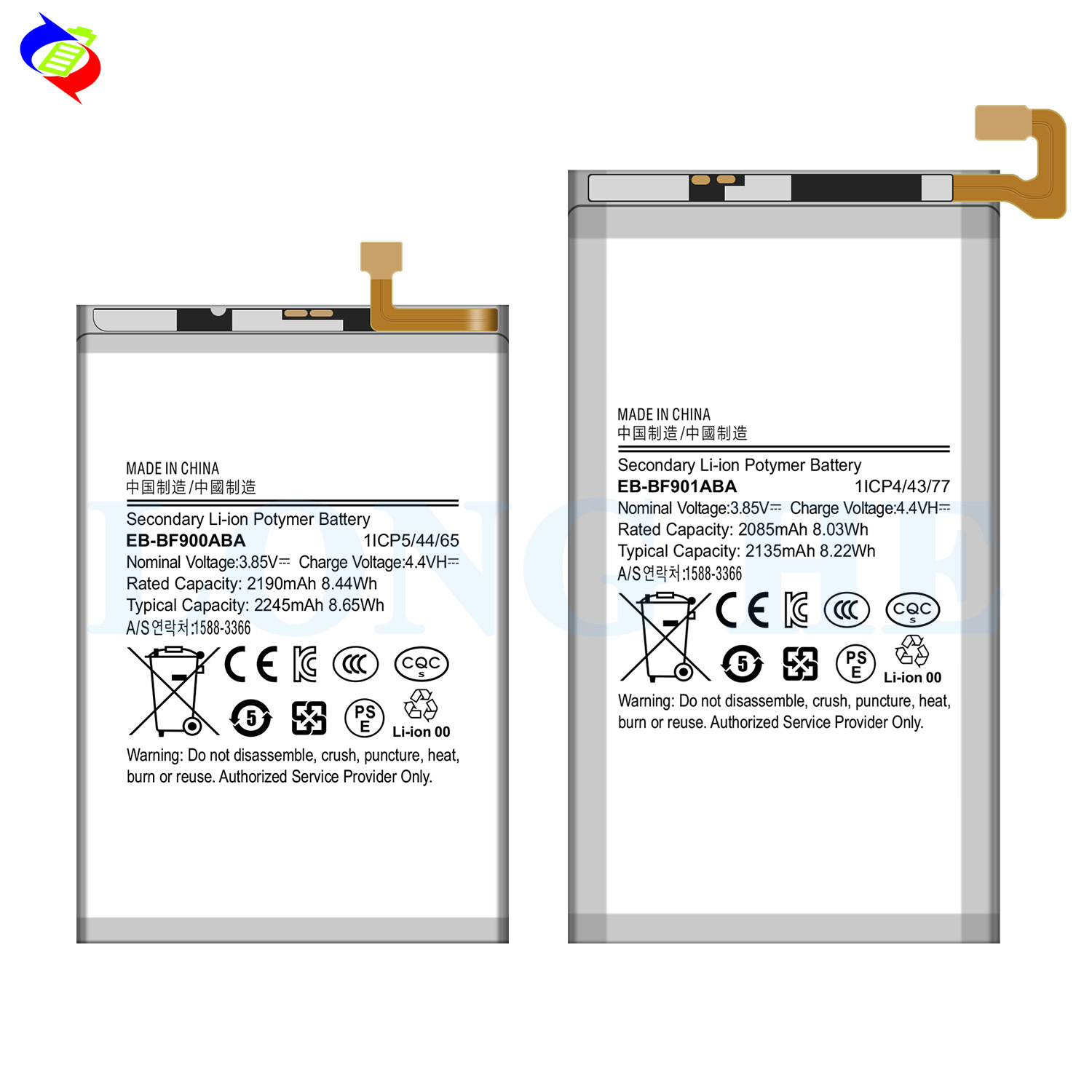 Compatible with Samsung Z Fold 1 Phone Battery EB-BF900ABA/BF -80099999999910% off Foldable Screen