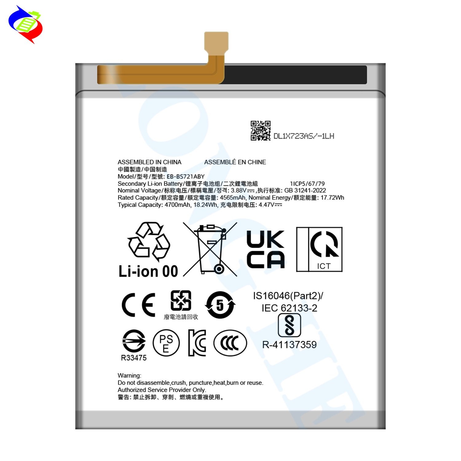 Suitable for Samsung S24 FE/SM-S721B/SM-S721B/DS Phone Battery EB-BS721ABY In Stock