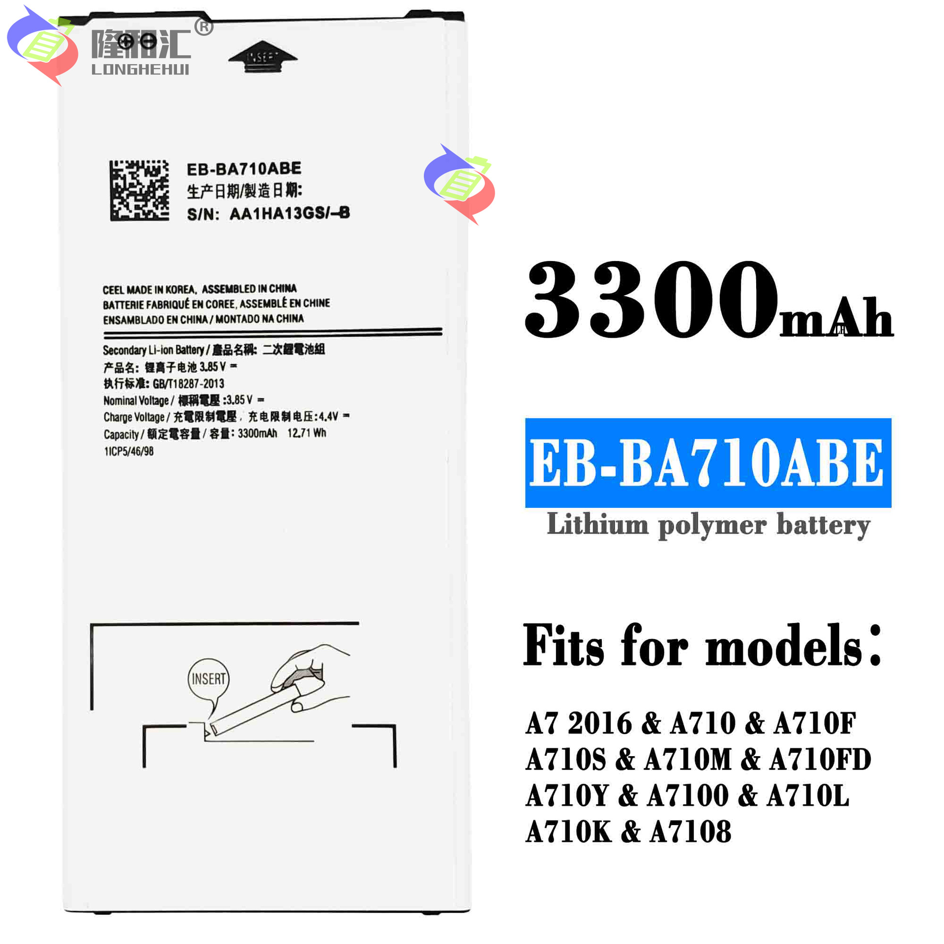 Suitable for Samsung A7 2016/A710/A710F EB-BA710ABE Built-in Battery