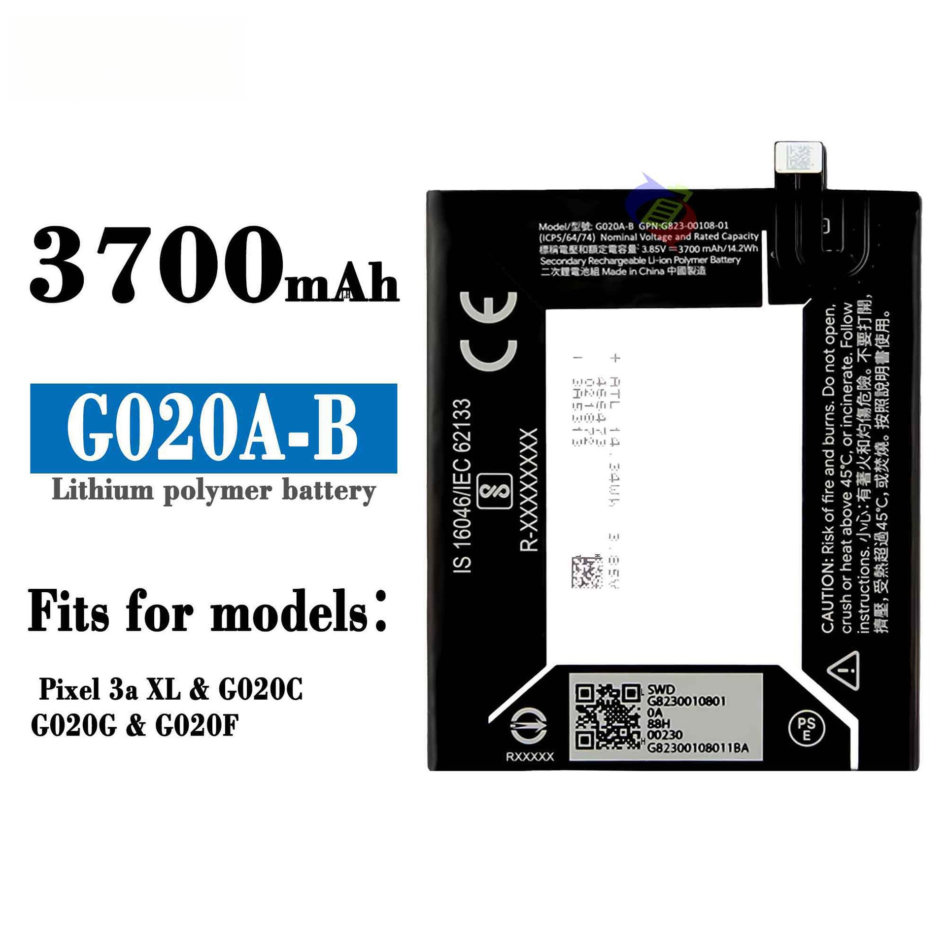 Suitable for Google PIXEL 3A XL Built-in 3700mAh Phone Battery G020A-B