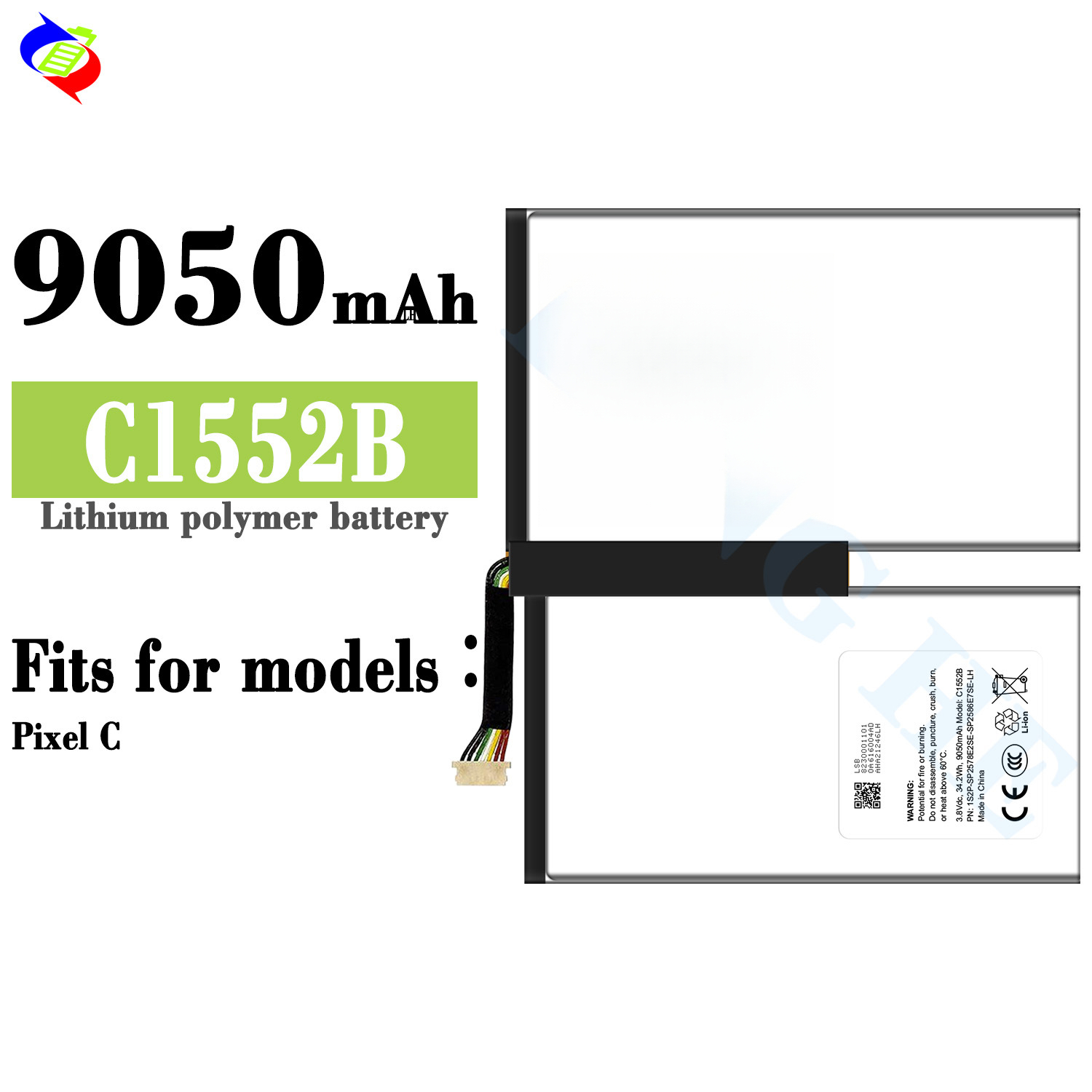 Suitable for Google Pixel C Phone Battery C1552B Brand New Large Capacity 9050mAh