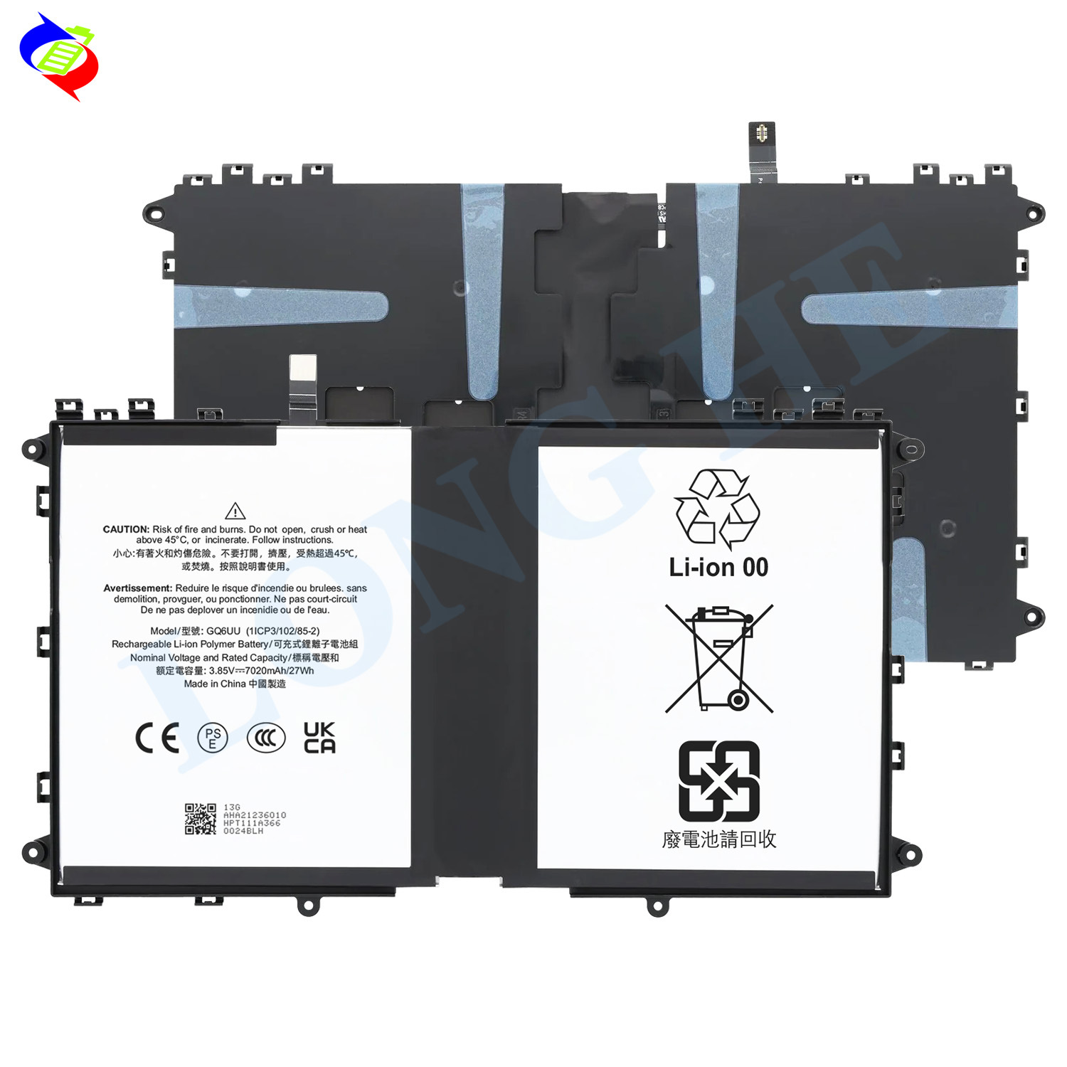 7020mAh Built-in Circuit Board Battery for Google Pixel Tablet and Phone Charging GQ6UU