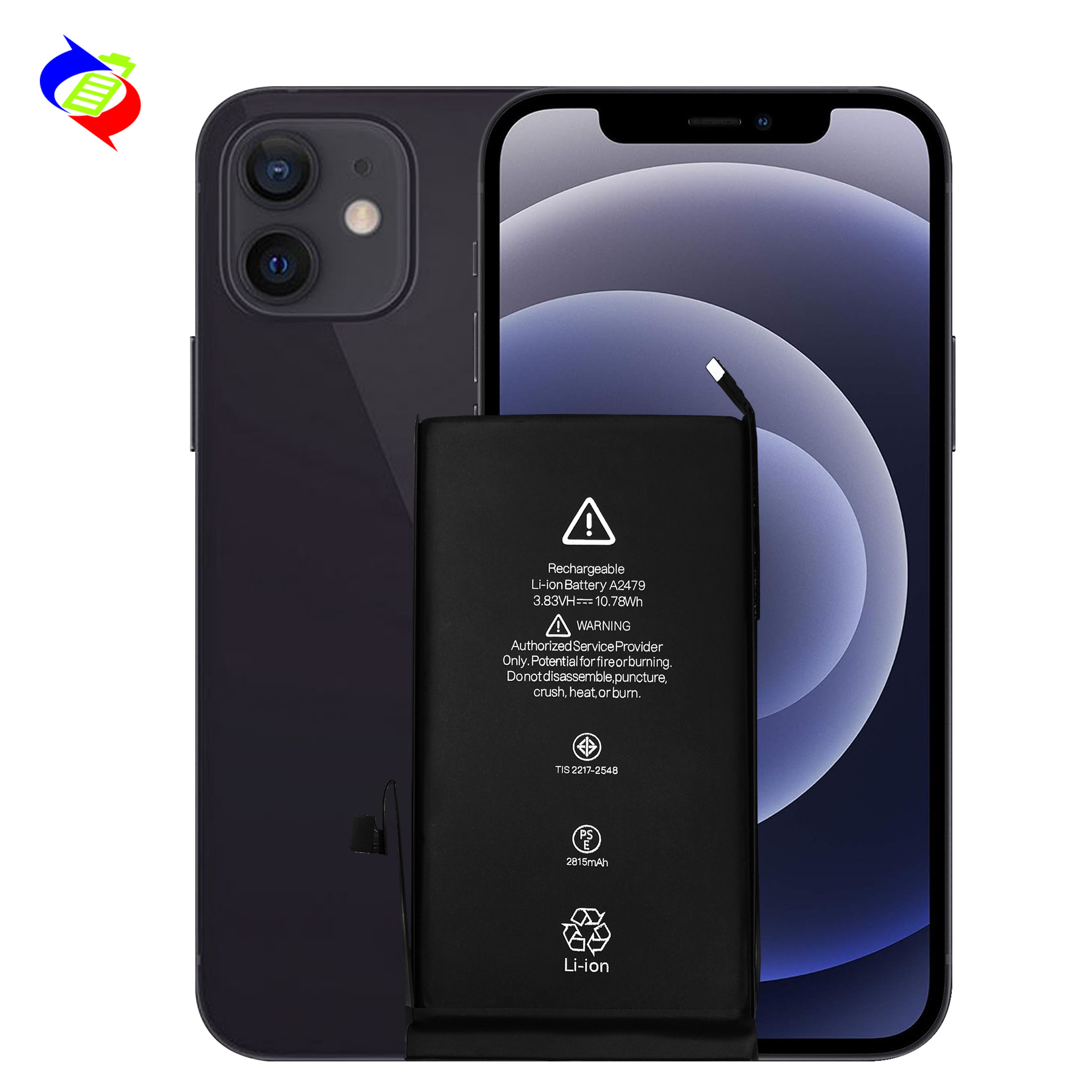 Əlverişli Apple iPhone 12/12 Pro Telefon Batarya Şarj Cihazı 2815mAh Pop-up Pəncərə Yoxdur Soldering Gerektirilmir