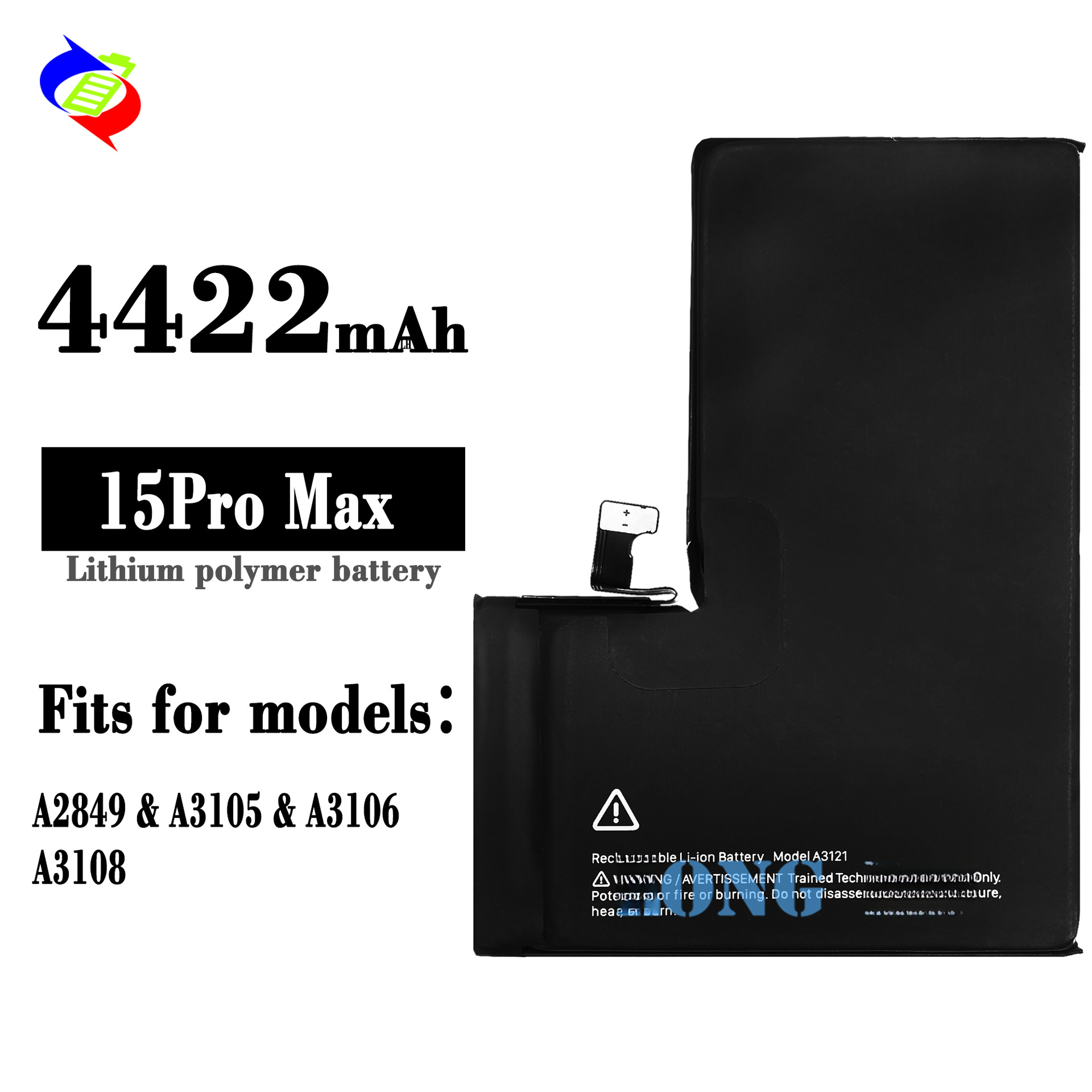Suitable for Apple A2849/A3105 Phone Battery 15Pro Max Built-in Board 4422mAh