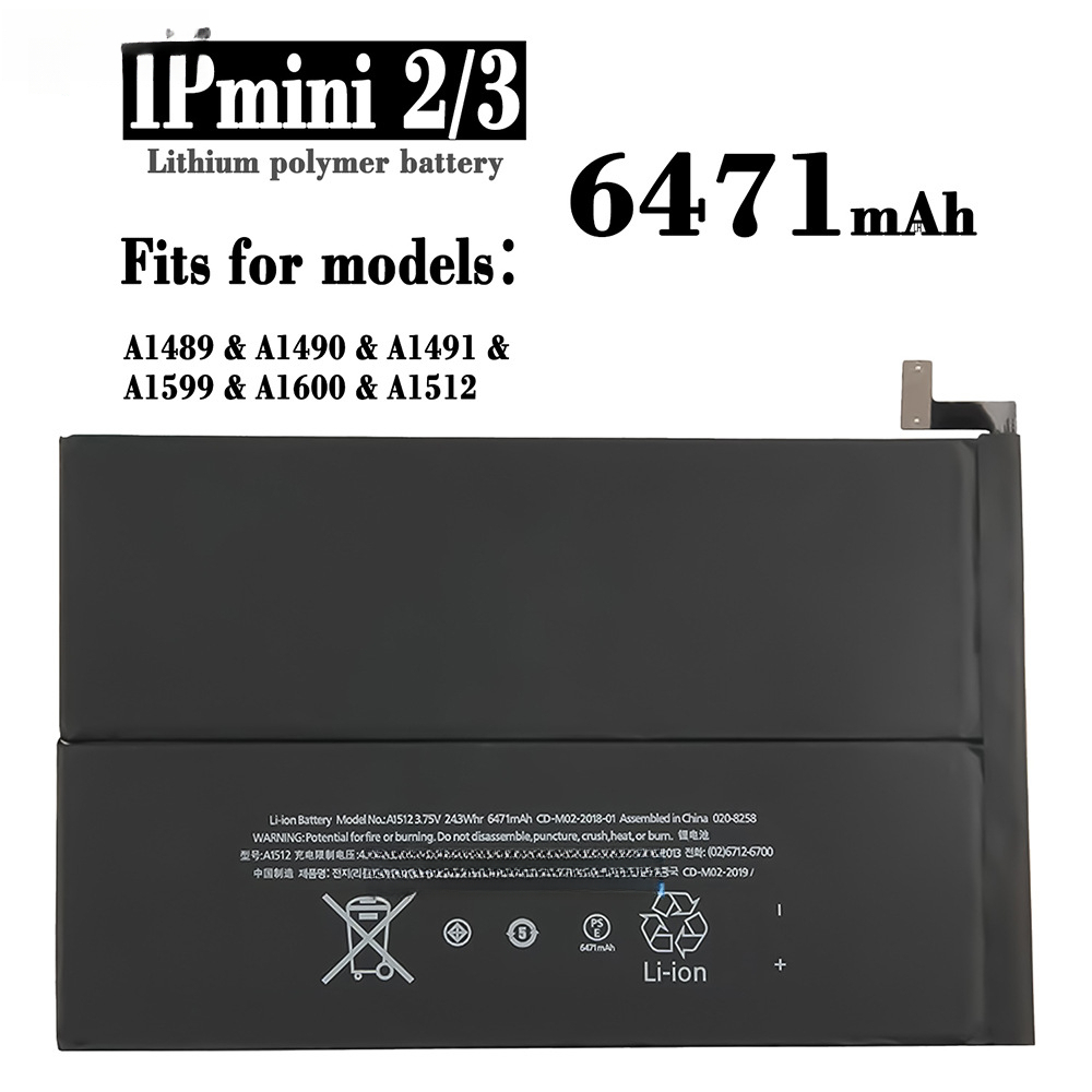 Suitable for Apple iPad mini2/3 A1489/A1490/A1491/A1599 6471mAh battery