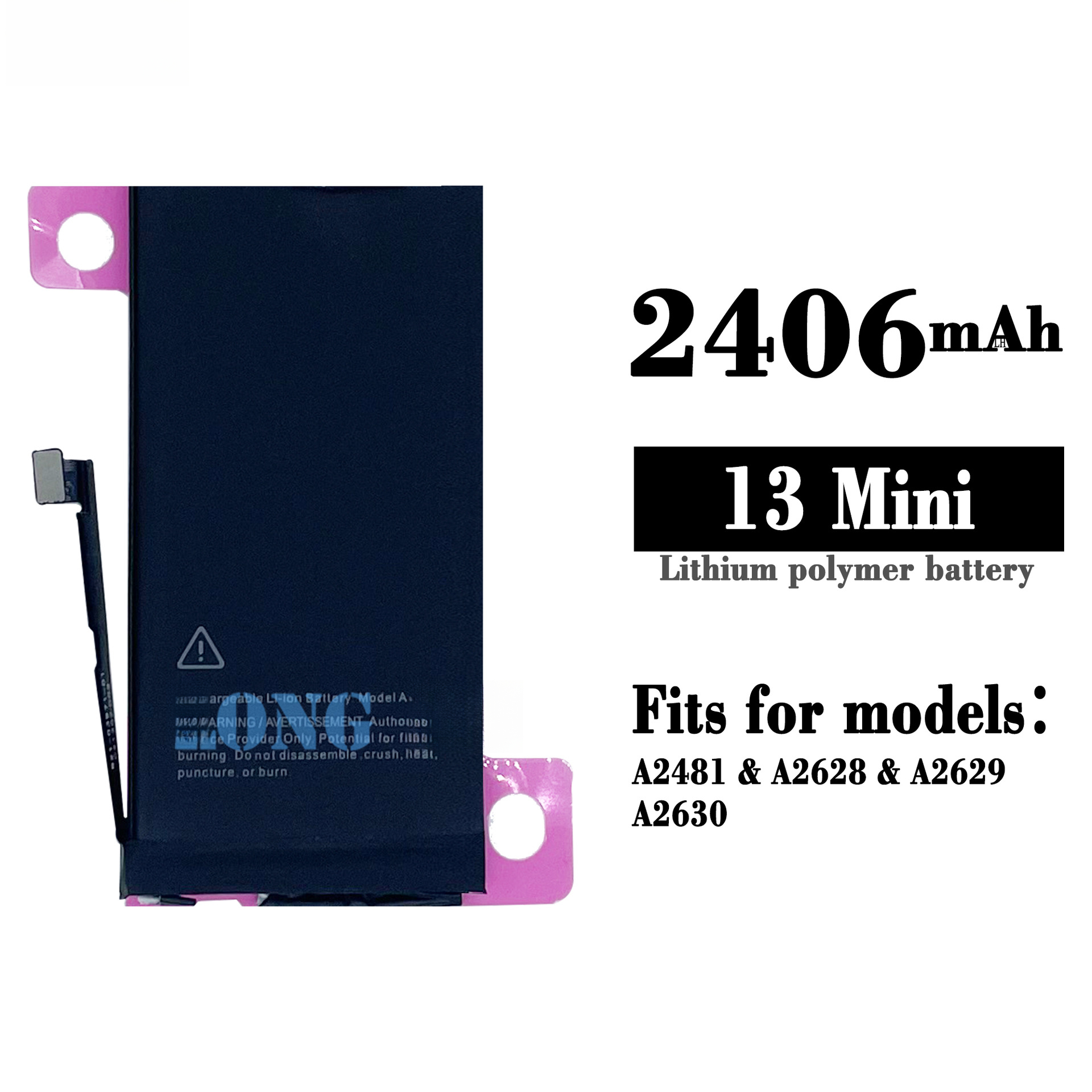 Suitable for Apple iPhone 13 mini Battery 2406mAh High Capacity Battery