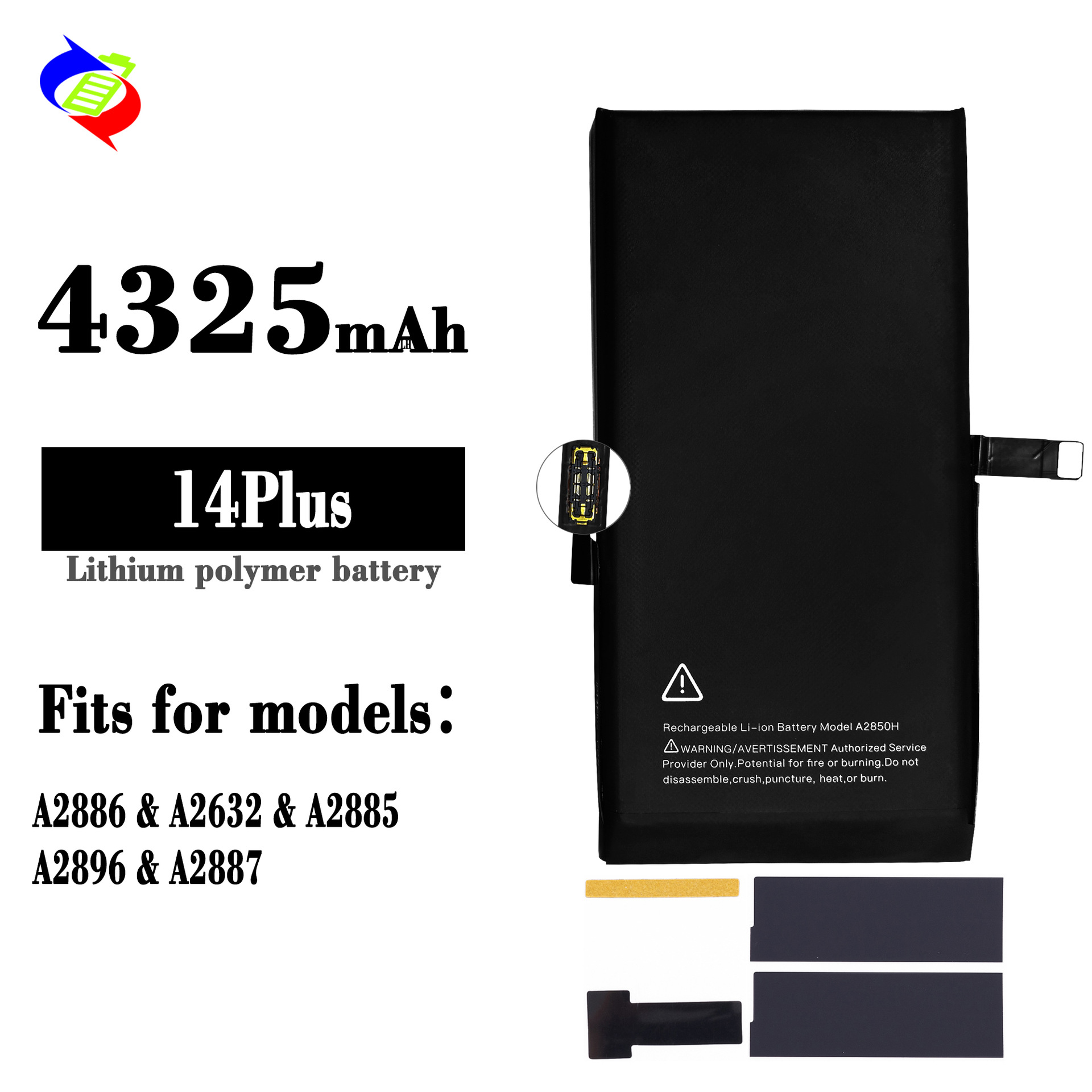 Suitable for Apple iPhone 14 Plus Battery 4325mAh Large Capacity No Soldering Needed