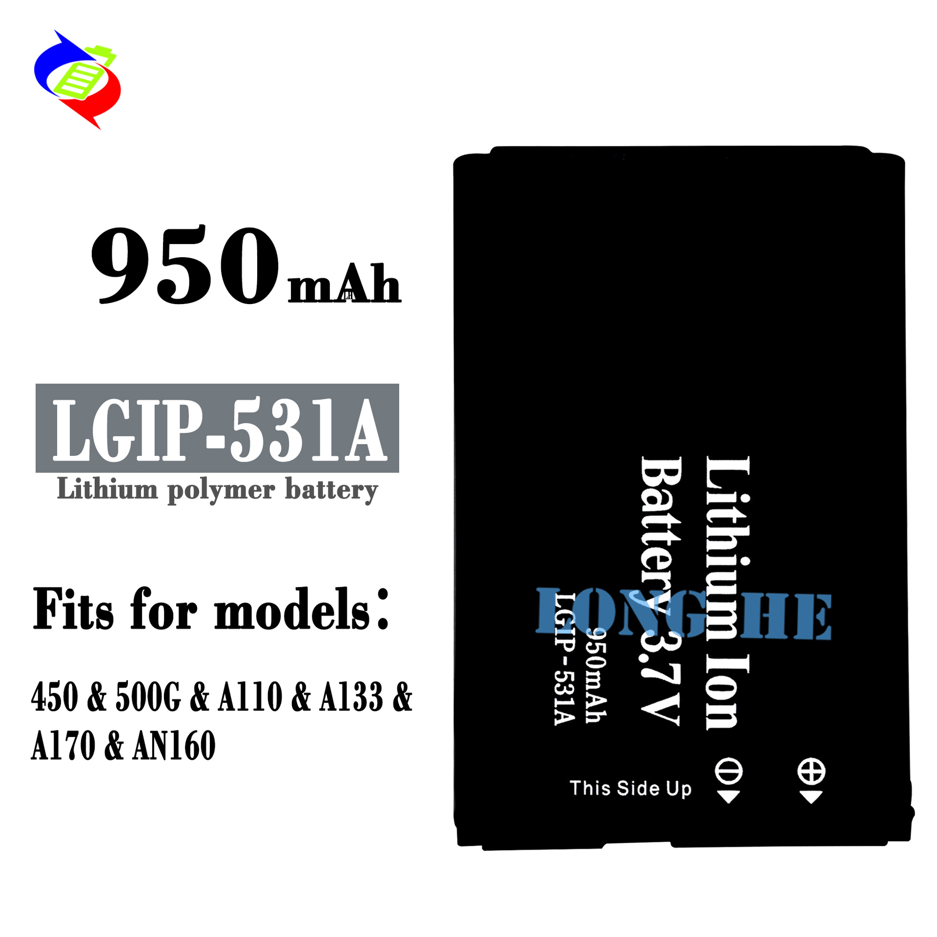 Suitable for LG Phone Battery 450/500G/A110 Battery Cell LGIP-531A Durable Battery In Stock