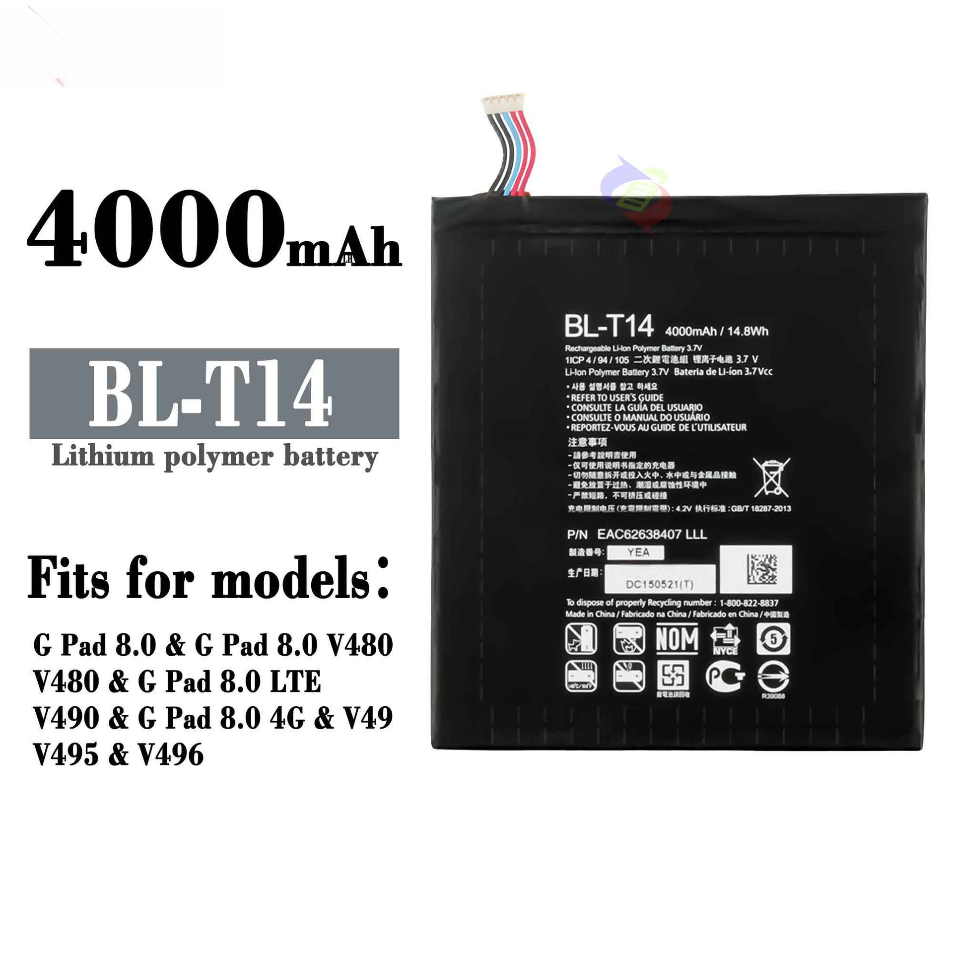 Suitable for LG G Pad 8.0 Brand New Durable Phone Battery BL-T14 Built-in Circuit Board