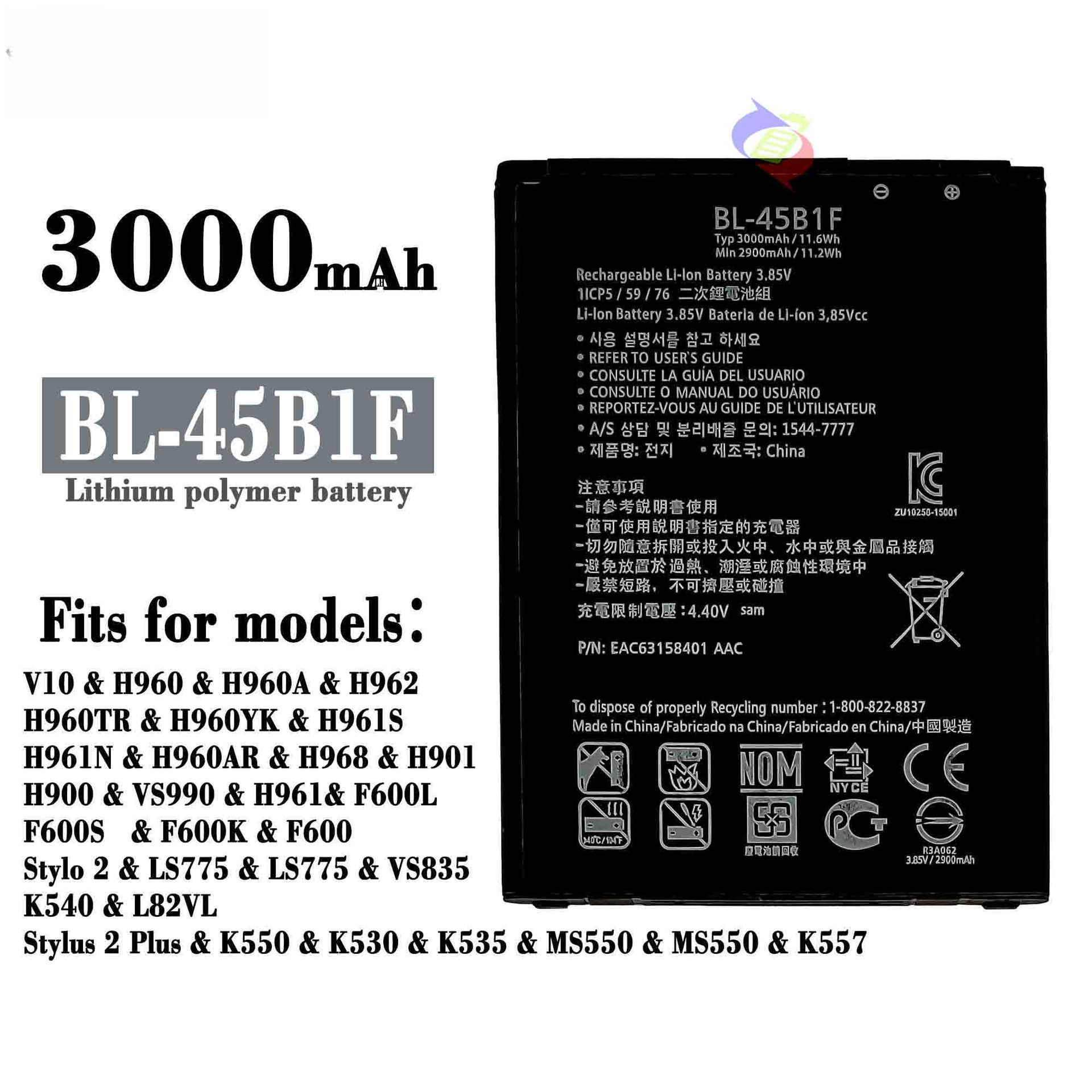 Suitable for LG Mobile Phone Battery V10/H960/H962 Battery Cell BL-45B1F Brand New Fast Charging Board Wholesale In Stock/Retail