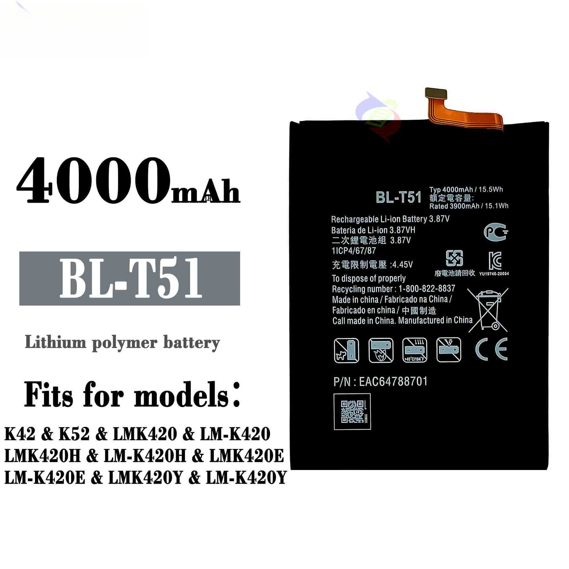 Suitable for LG Mobile Phone Battery K42/K52 Large Capacity Built-in Fast Charging Board BL-T51