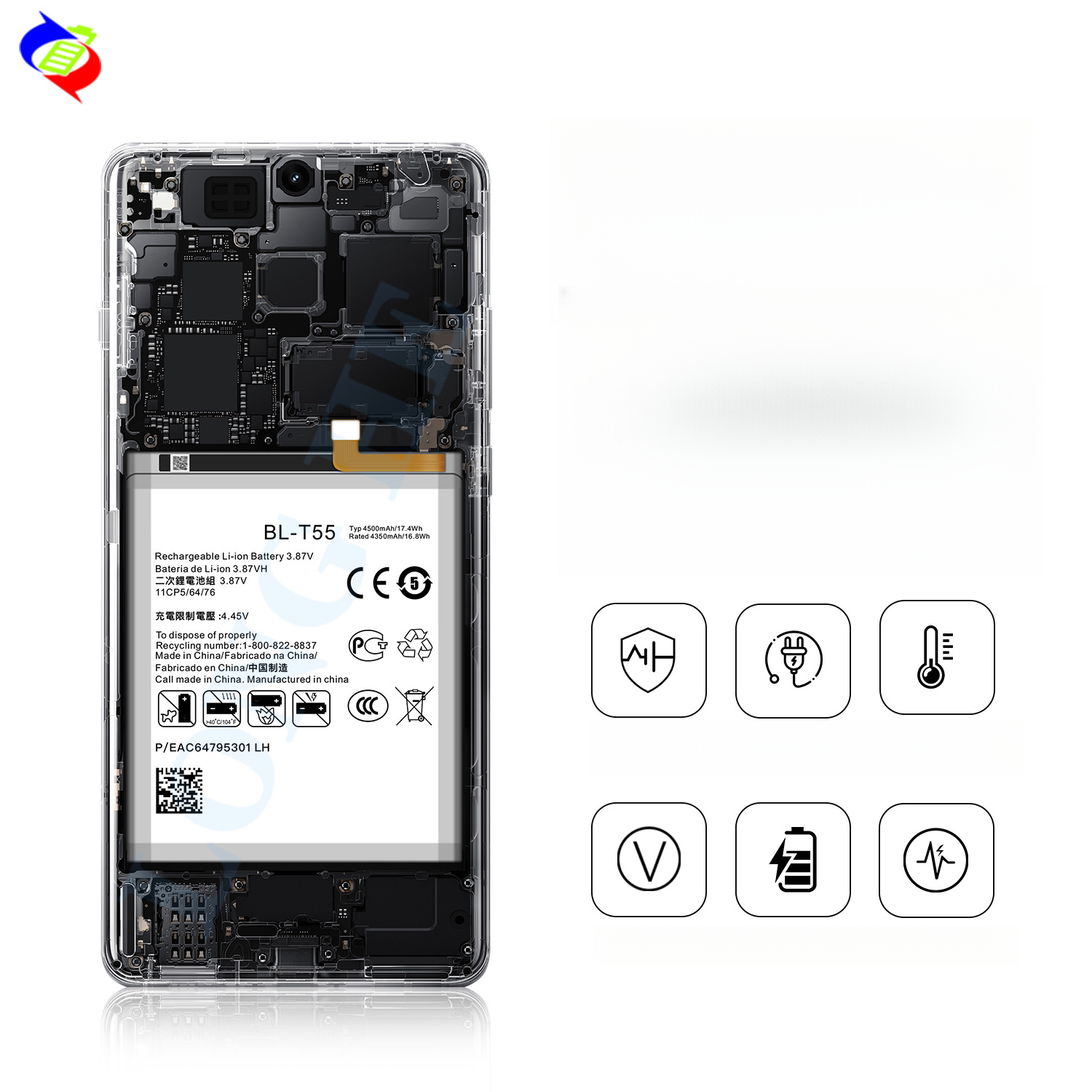 Suitable for LG Mobile Phone Battery G5/G3/G4/V20/V60 ThinQ/V50/V20/F800/K10/MS428