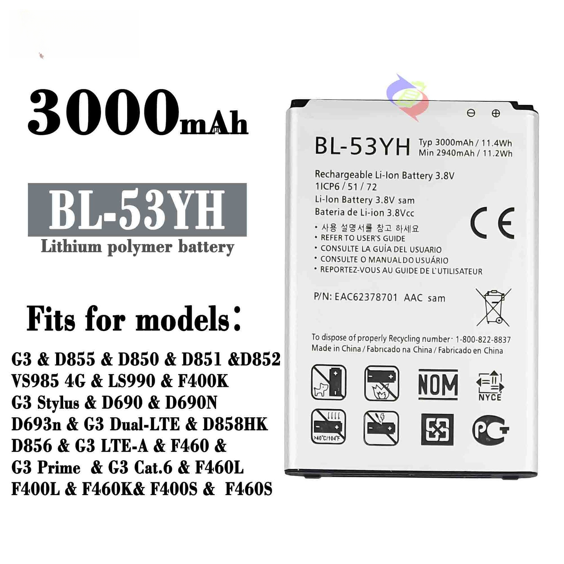 Suitable for LG Mobile Phone Battery Gz/D855/VS985 Durable Battery Cell BL-53YH Wholesale Brand New Fast Charging Board