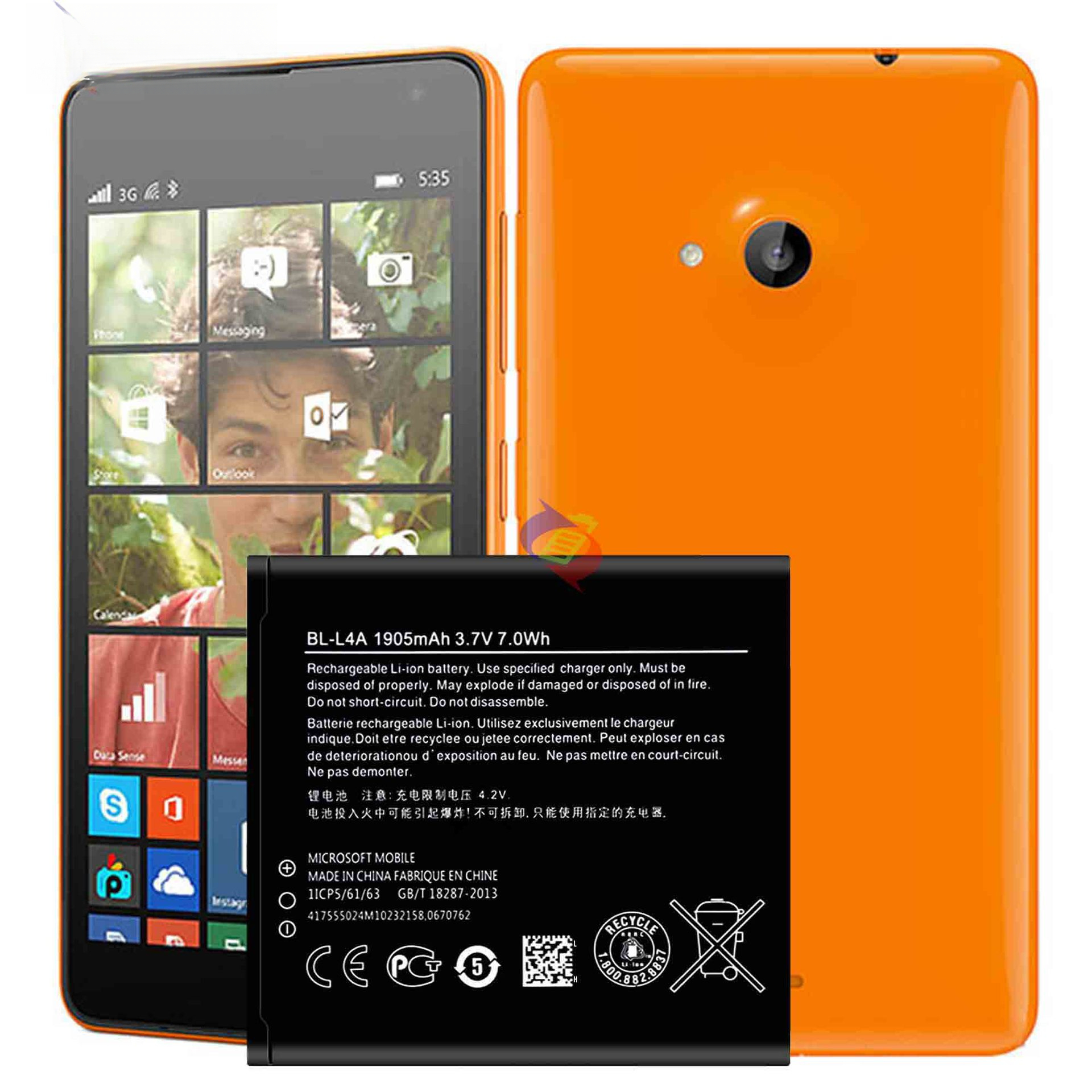 Suitable for Nokia Nokia535/1090/1089/535DUAL phone battery BL-L4A