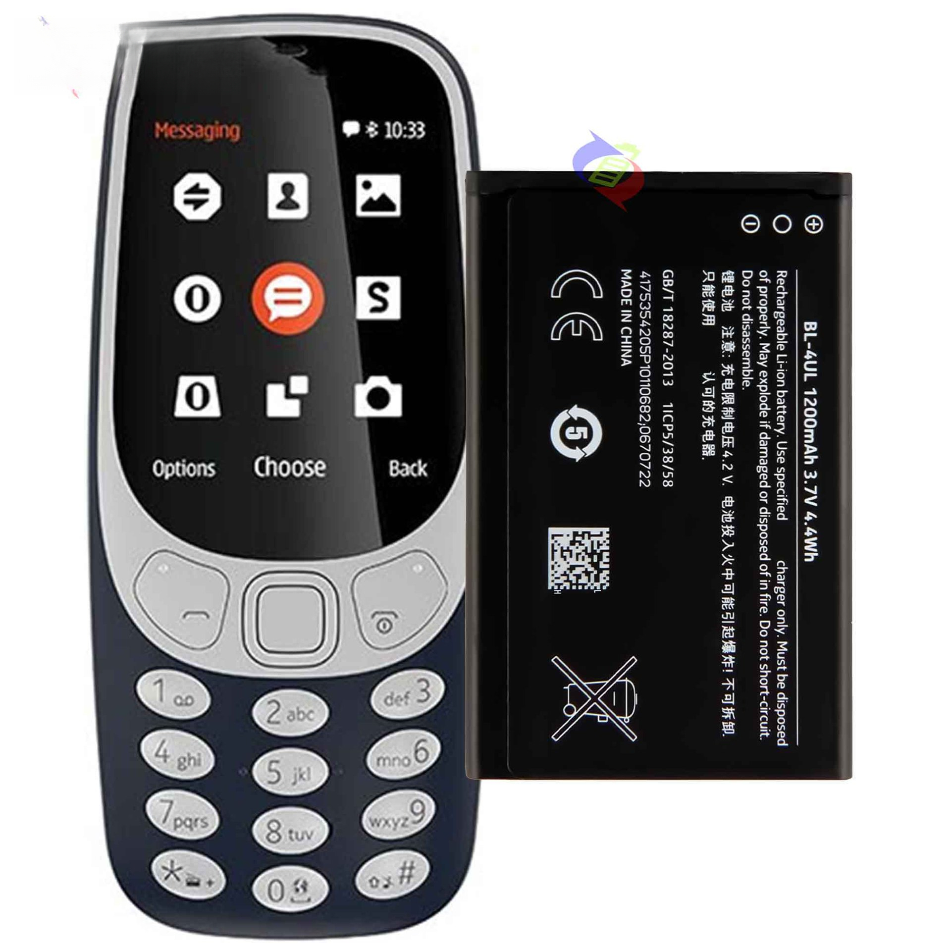 Suitable for Nokia 225/230/3310 Phone Durable Fast Charging Battery BL-4UL