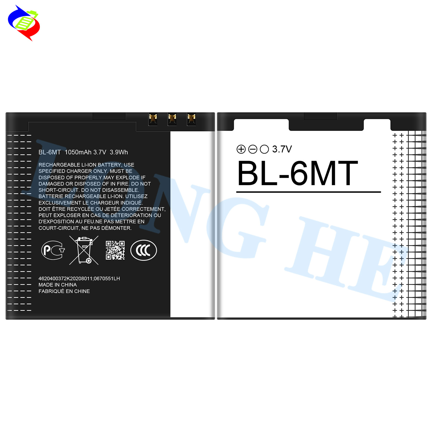 Suitable for Nokia NK N81/N82/6720/E51/E51i Mobile Phone Battery BL-6MT