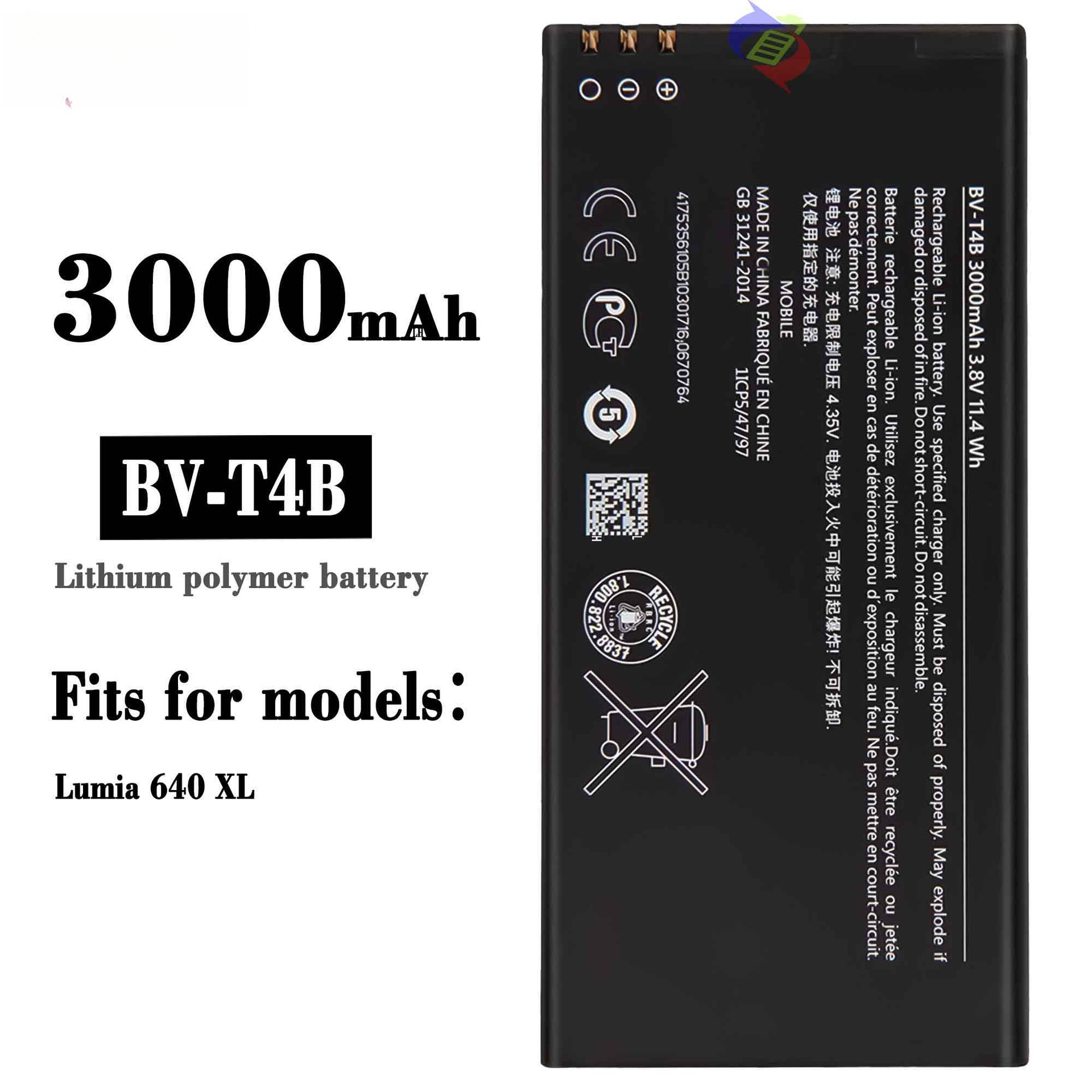 Suitable for Nokia Lumia 640XL Mobile Phone Battery BV-T4B Large Capacity 3000mAh