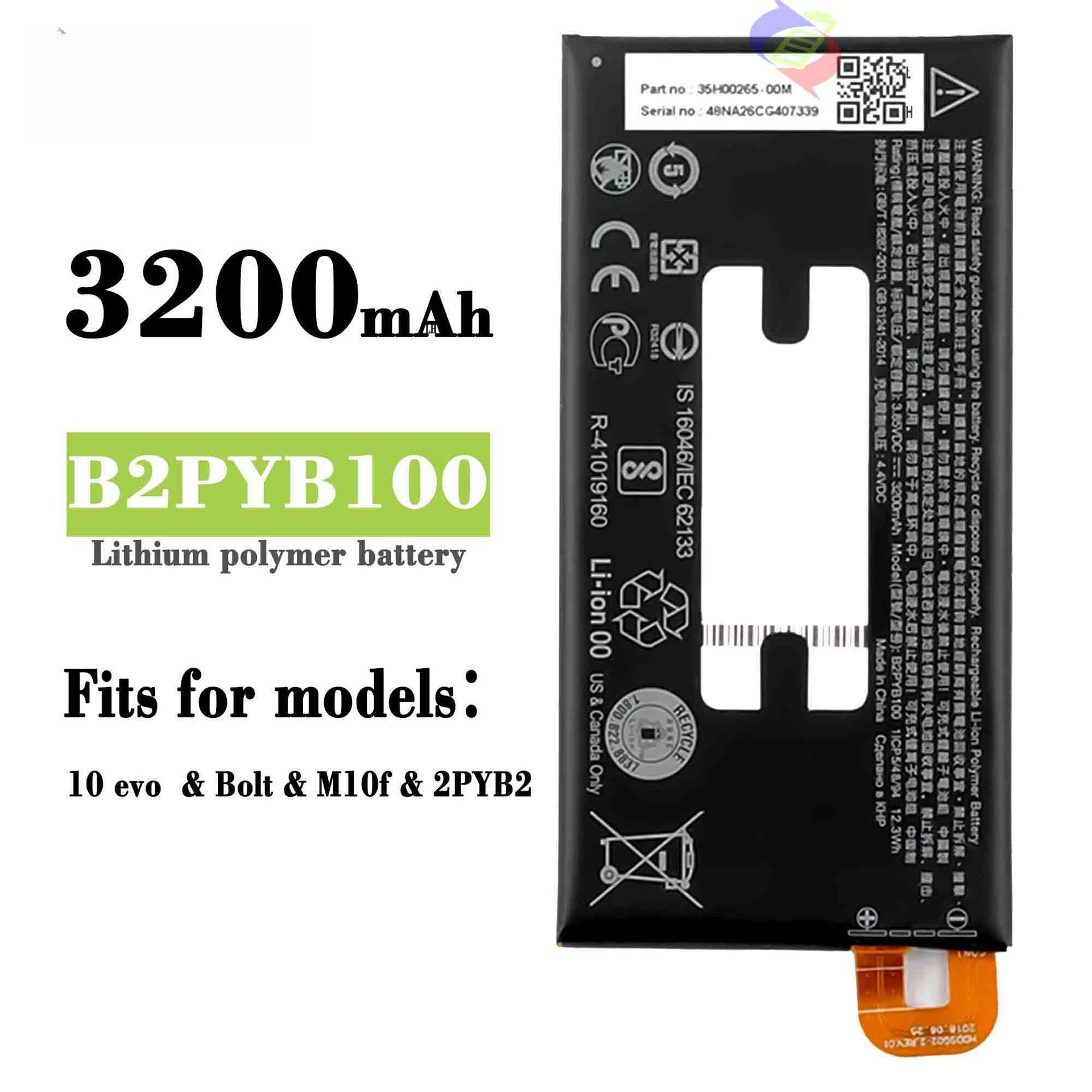 Suitable for HTC phone 10 evo/Bolt/M10f/2PYB2 phone battery B2PYB100