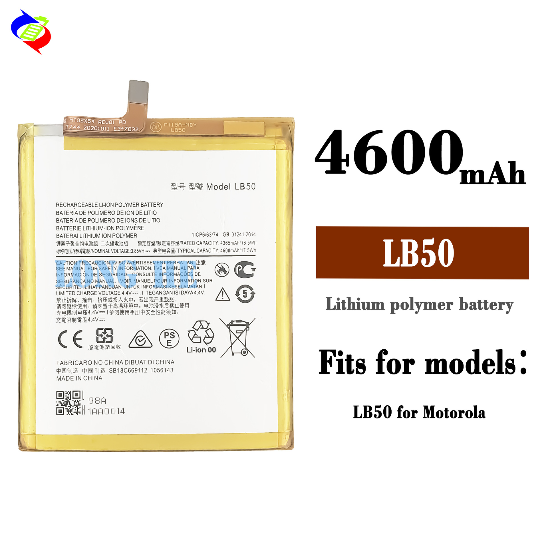4600mAh Brand New Built-in Charging Board Battery for Motorola LB50 Mobile Phone