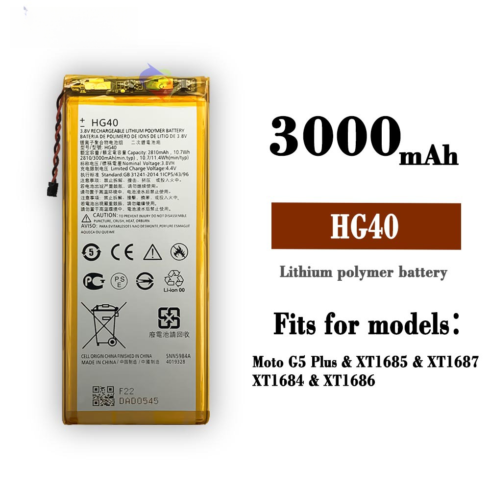 Suitable for Motorola G5 Plus/XT1685/XT1677/XT1687 Phone HG40 Battery Brand New