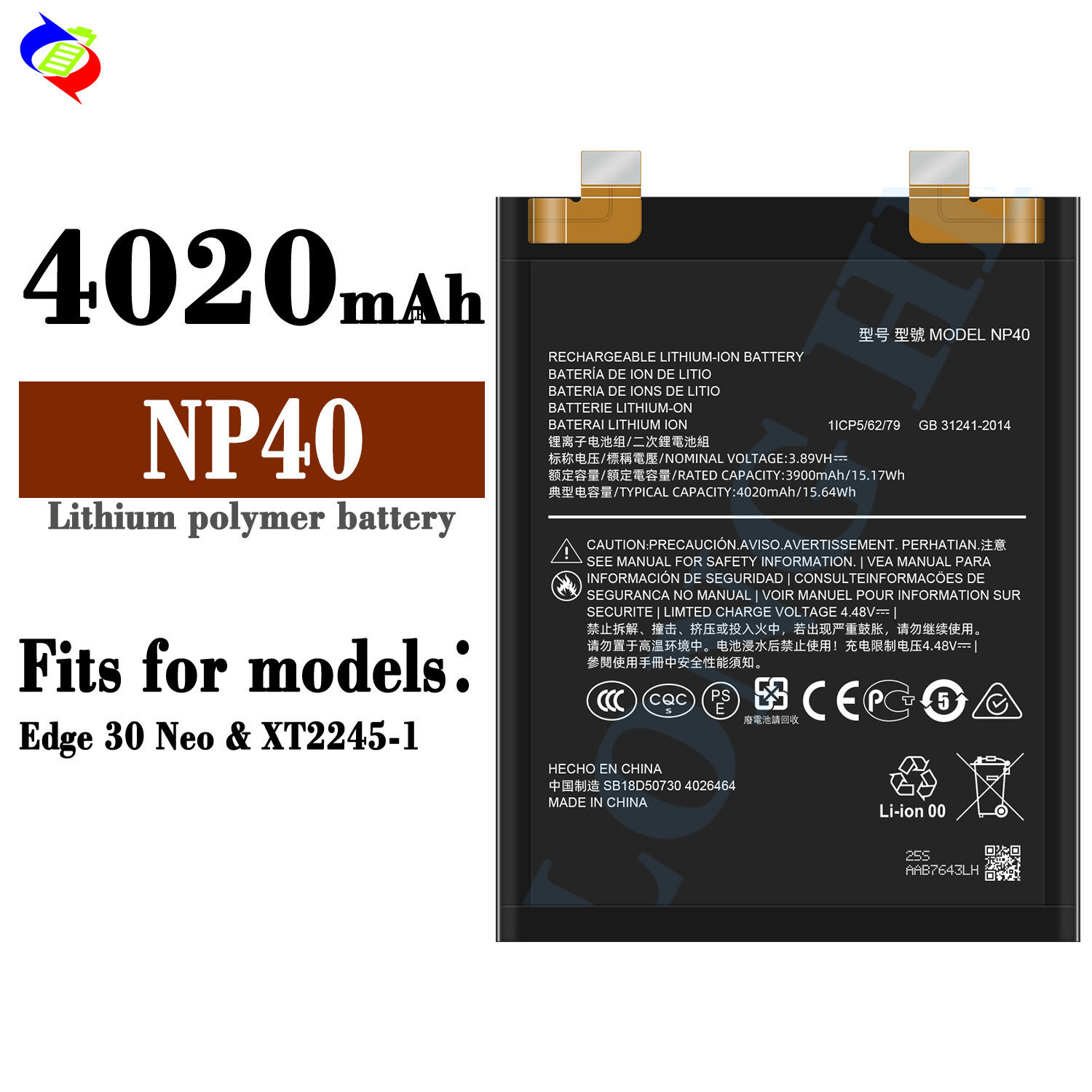 Suitable for Motorola Edge 30 Neo/XT2245-1 Mobile Phone Battery NP40 Factory Wholesale Export