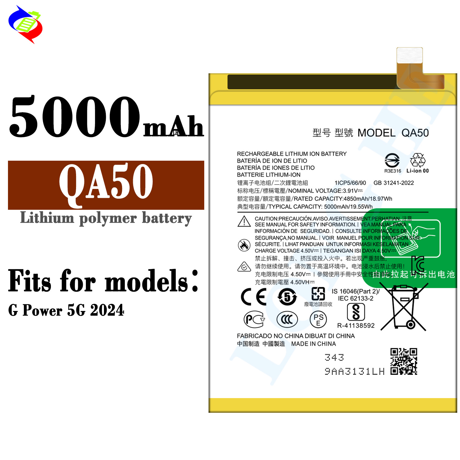 Suitable for Motorola G Power 5G 2024 Brand New Durable Phone Battery QA50