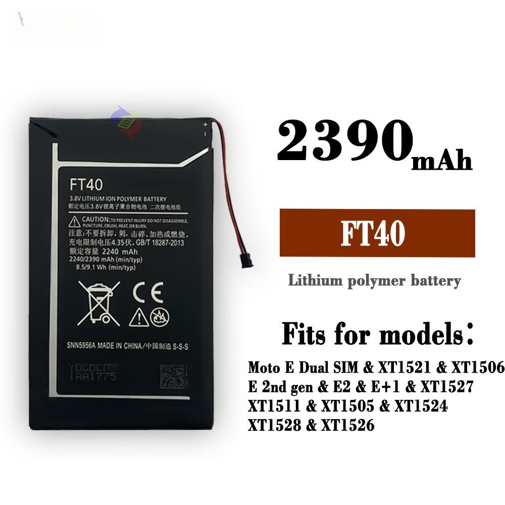 Suitable for Motorola E2/E4G/E+1/XT1521 Phone Battery FT40 Built-in Circuit Board