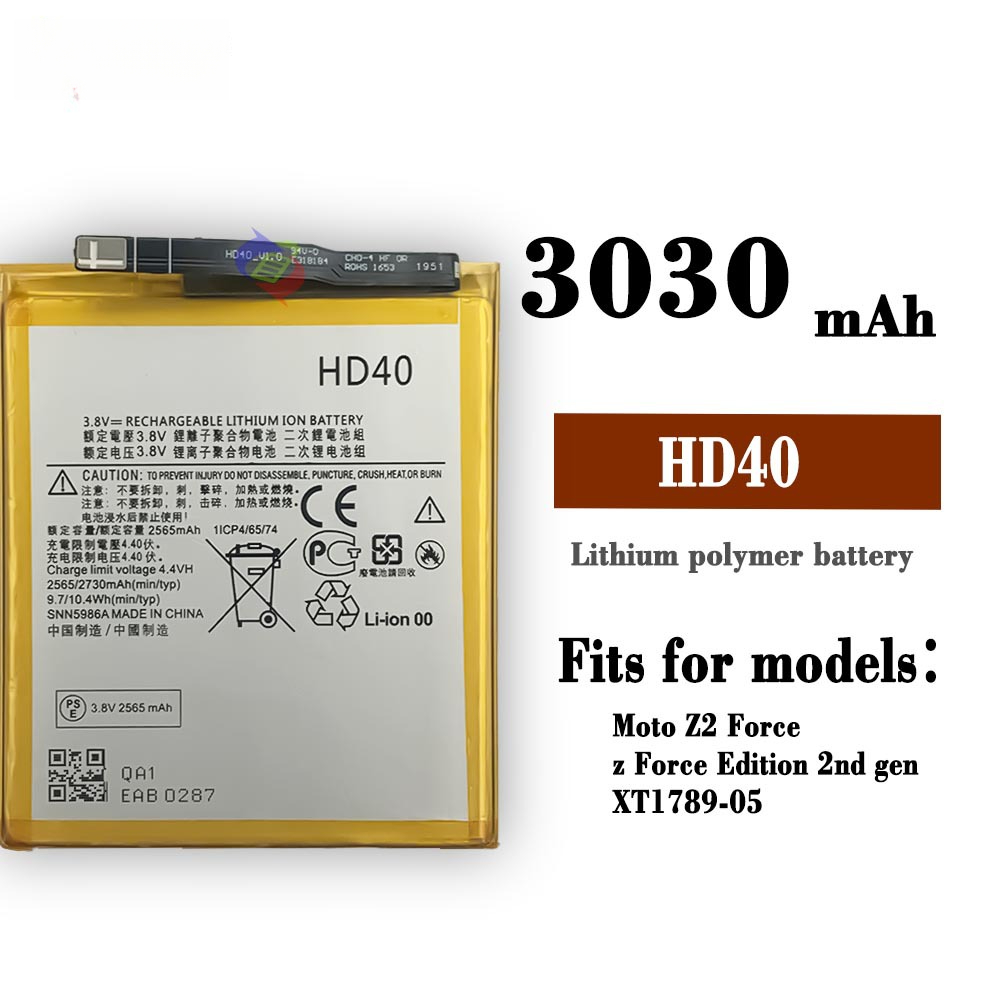 Suitable for Motorola Z2 Force/XT1789 Phone Battery HD40 In Stock Brand New Durable
