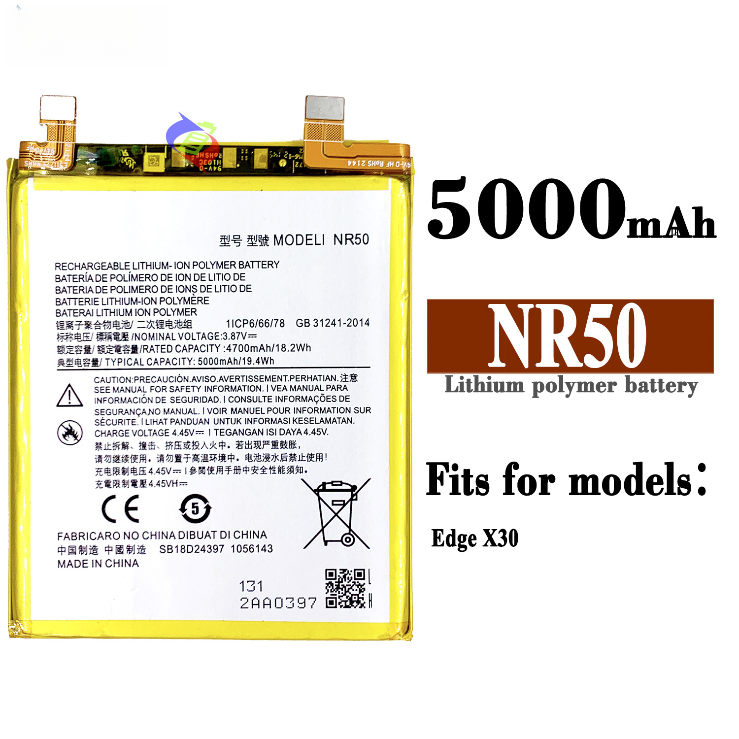 Suitable for Motorola Edge X30 (XT2201) 2021 Phone Battery NR50 Large Capacity 5000mAh