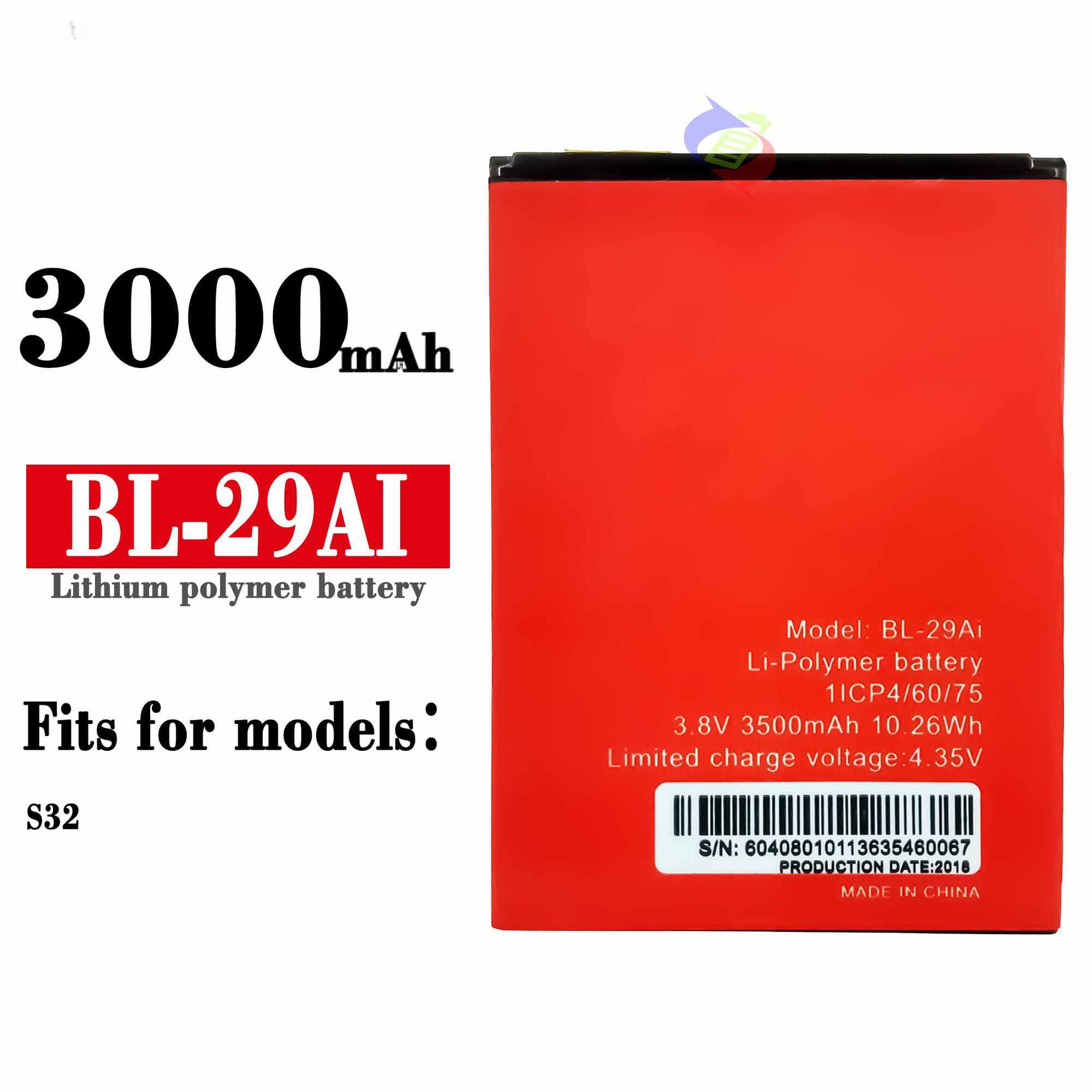 Suitable for Transsion S32 Phone Battery BL-29AI External Durable Battery 3000mAh