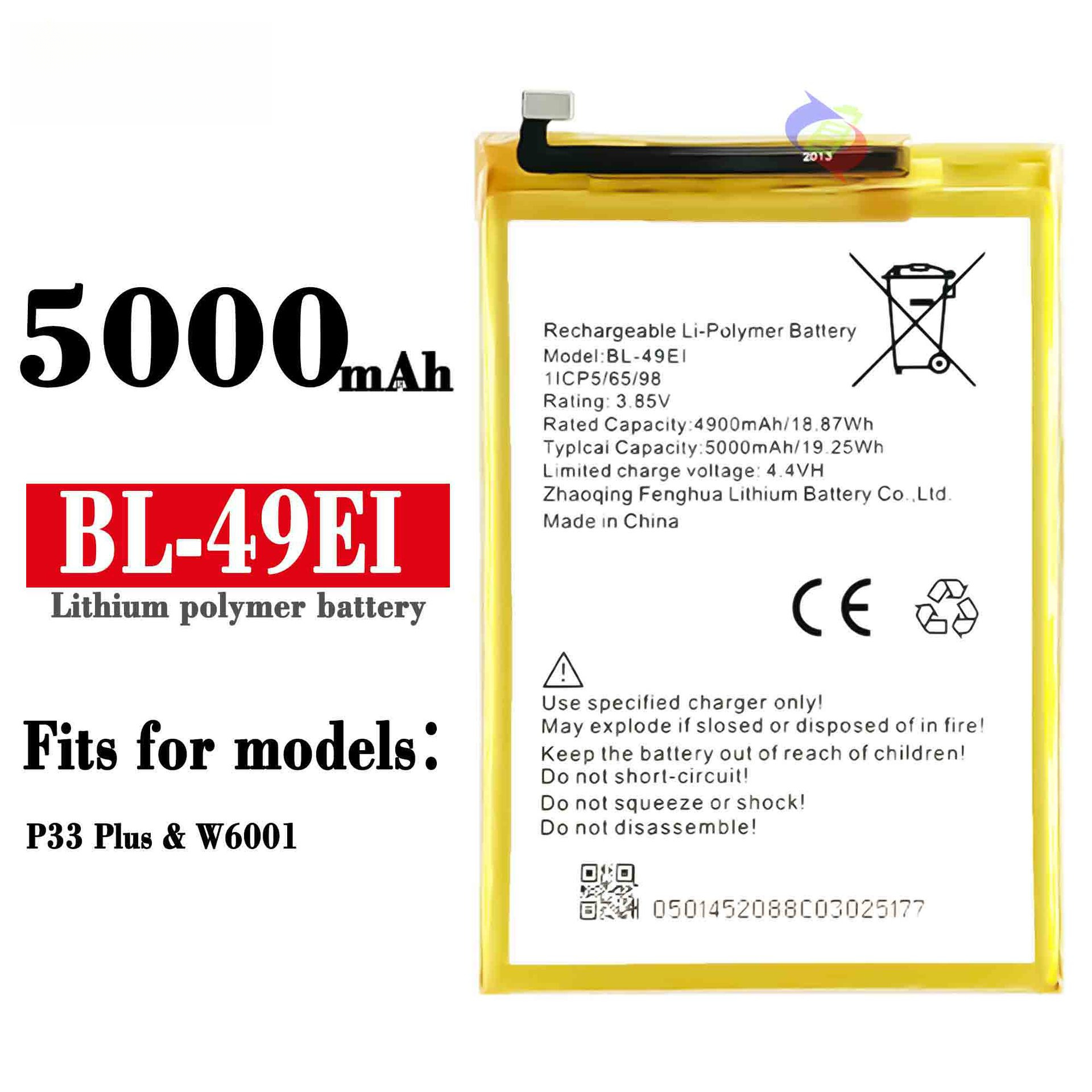Applicable to Transmission Itel P33 Plus P33 P46 Mobile Phone BL-49Ei Built-in Battery