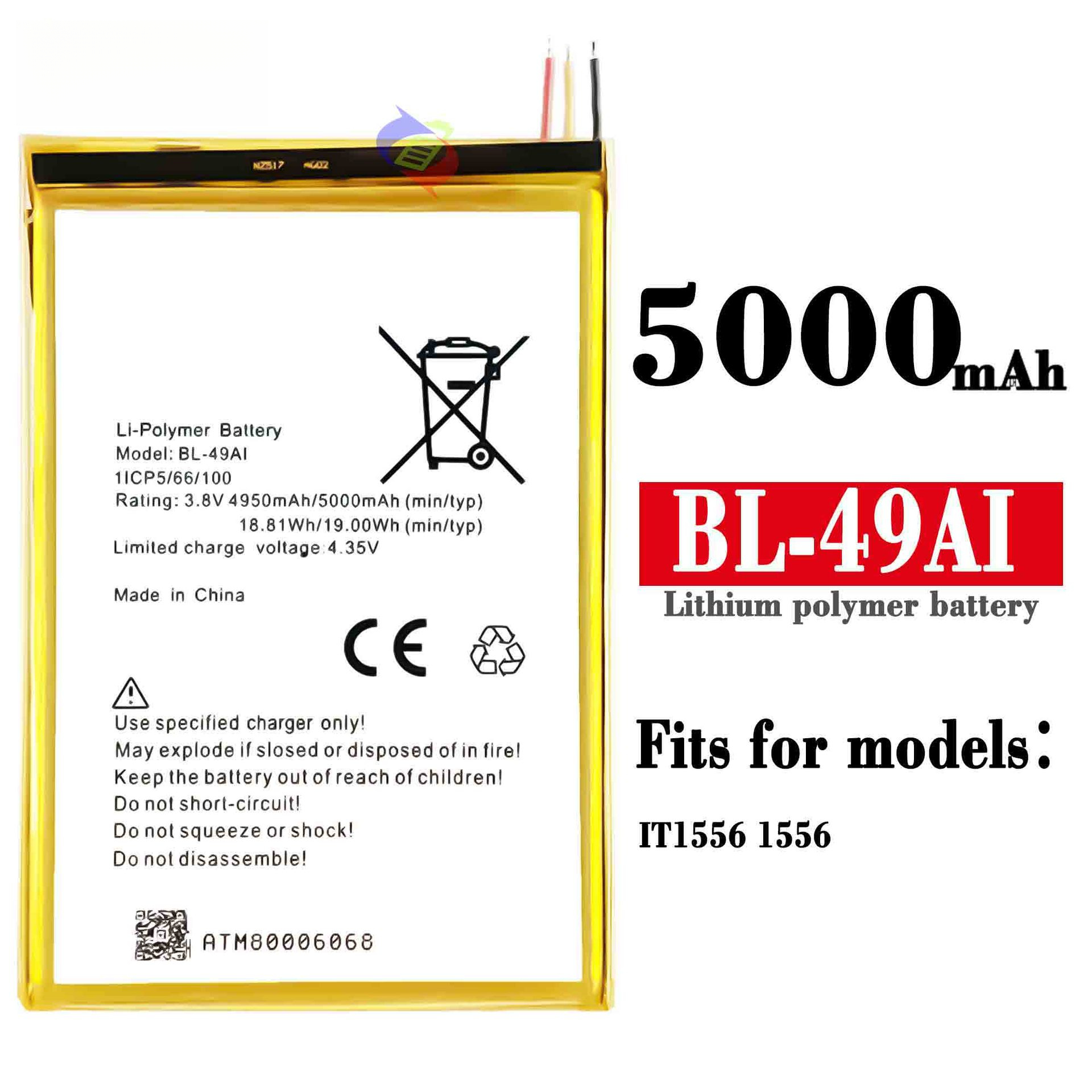 Suitable for Transsion Itel 1556 Phone Battery BL-49AI Built-in Circuit Board 5000mAh