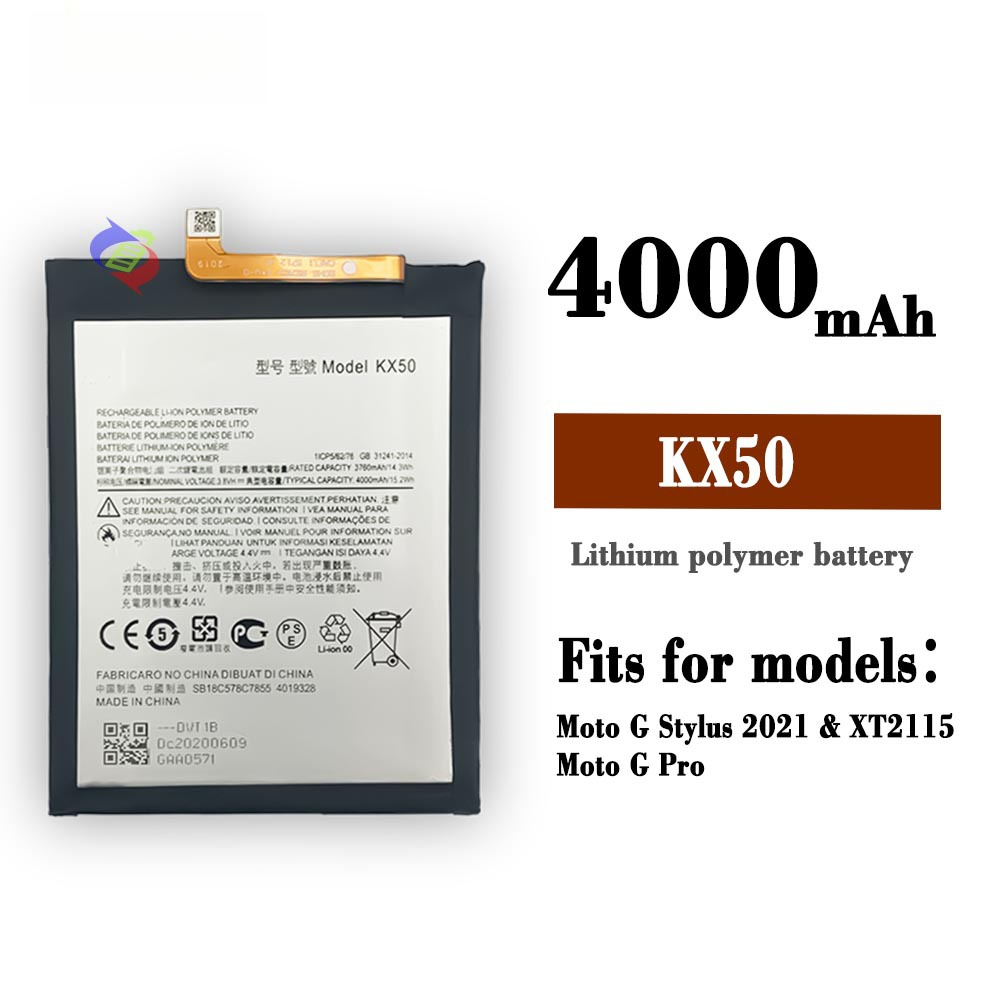 Suitable for Motorola G stylus 2021/G Pro/XT2115 phone battery KX50