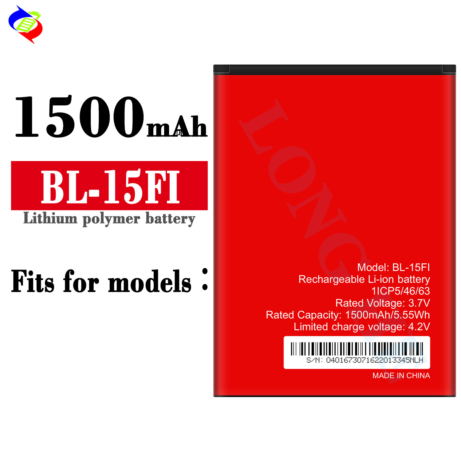 1500mAh Rechargeable Battery for itel BL-15FI Mobile Phone, Long Battery Life, Brand New, Durable