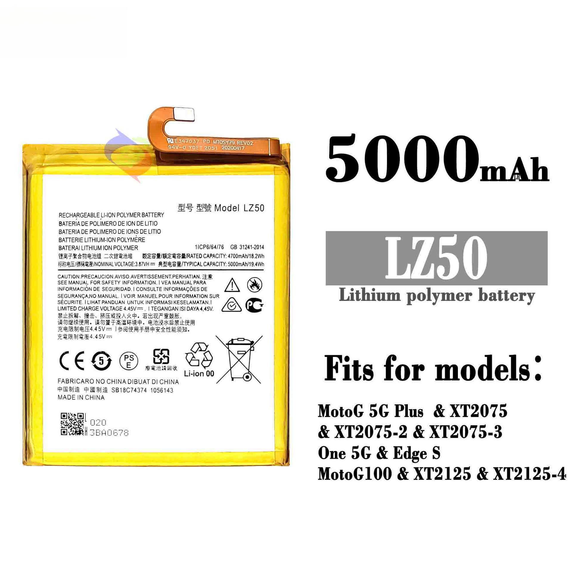 For Motorola G 5G Plus/EDGE S/One 5G/G100 Mobile Phone Battery Lz50 in Stock