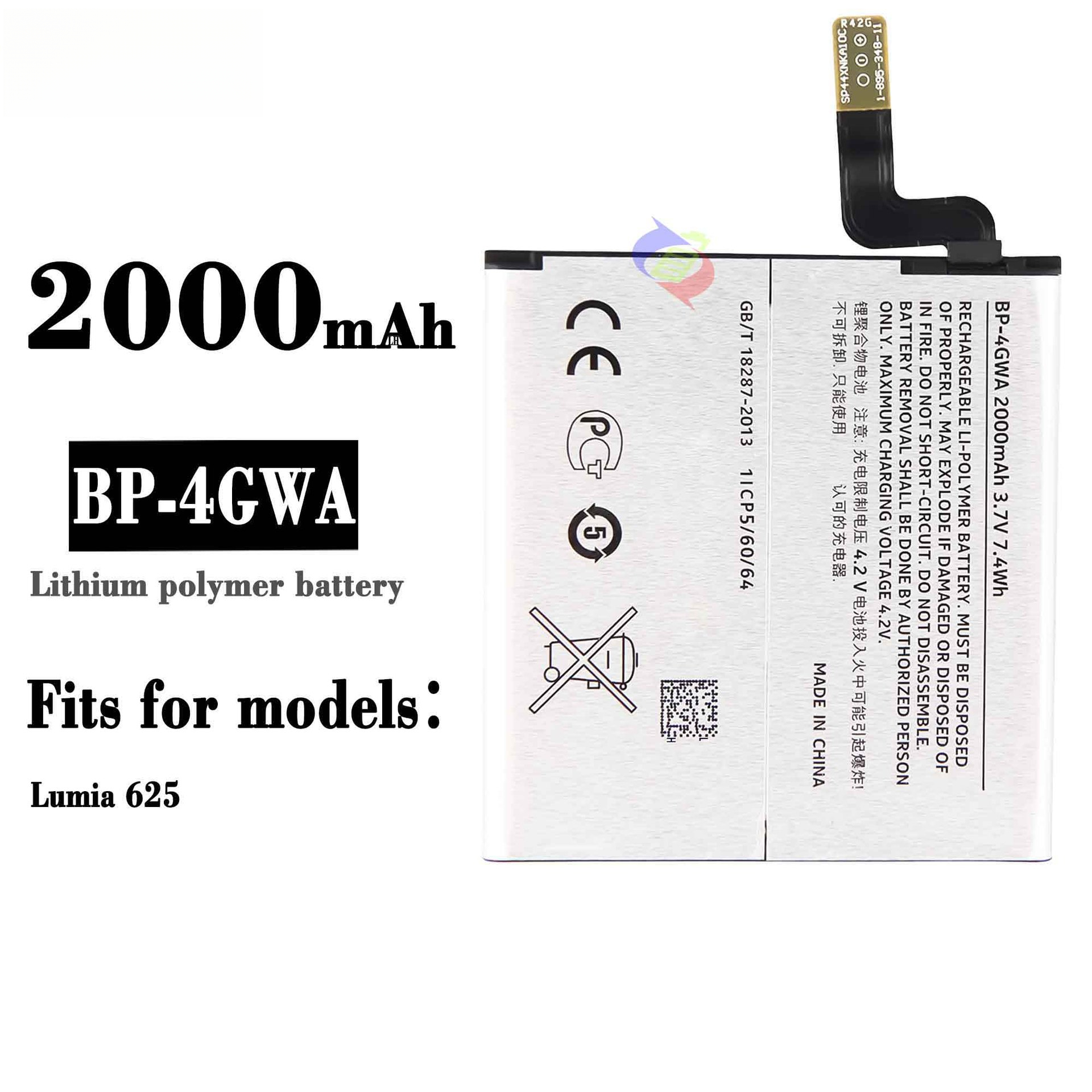 Suitable for Nokia Lumia 625 BP-4GWA Mobile Phone Fast Charging Battery 2000mAh