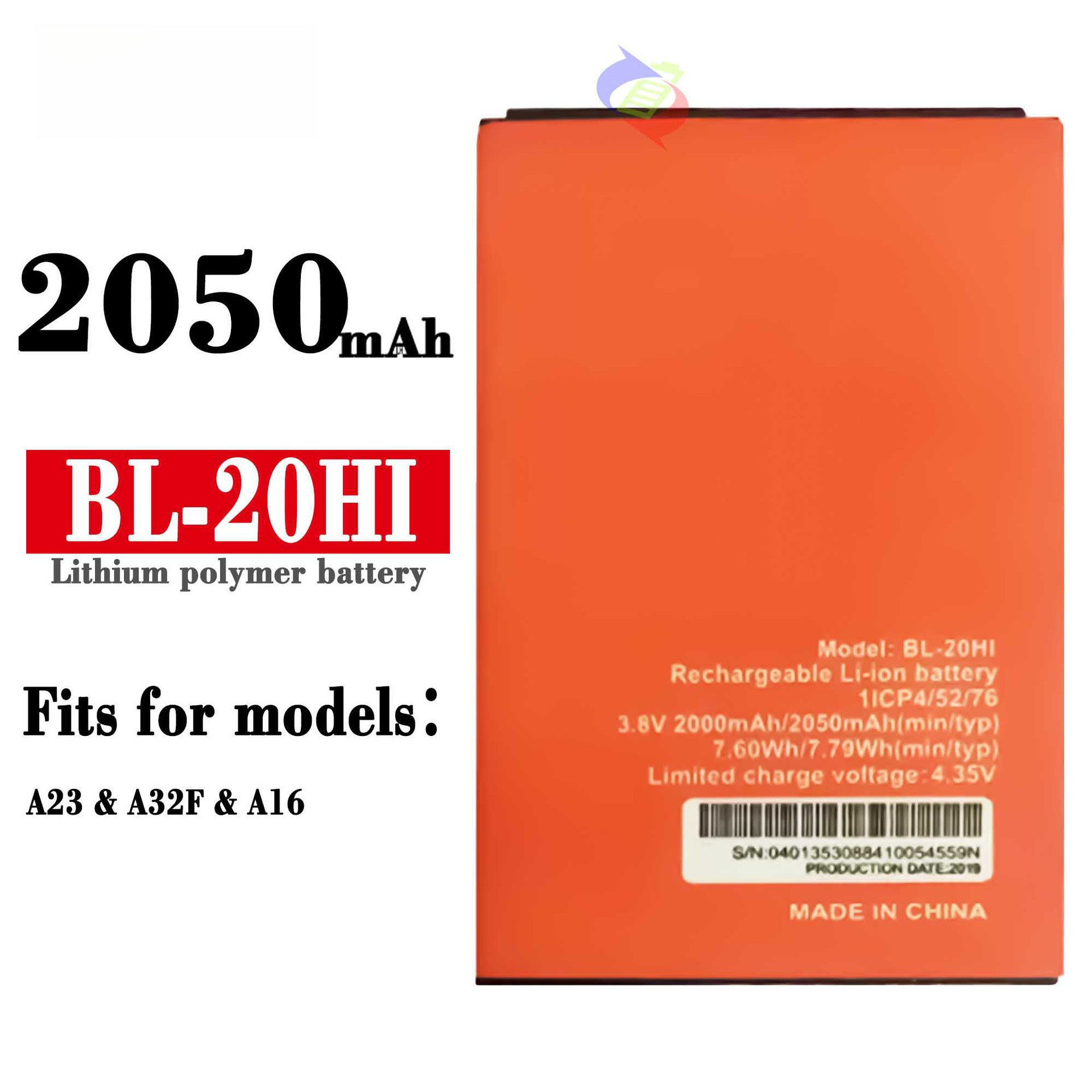 Suitable for Transsion A23/A32F/A16 Phone Fast Charging Battery BL-20HI External Battery Board