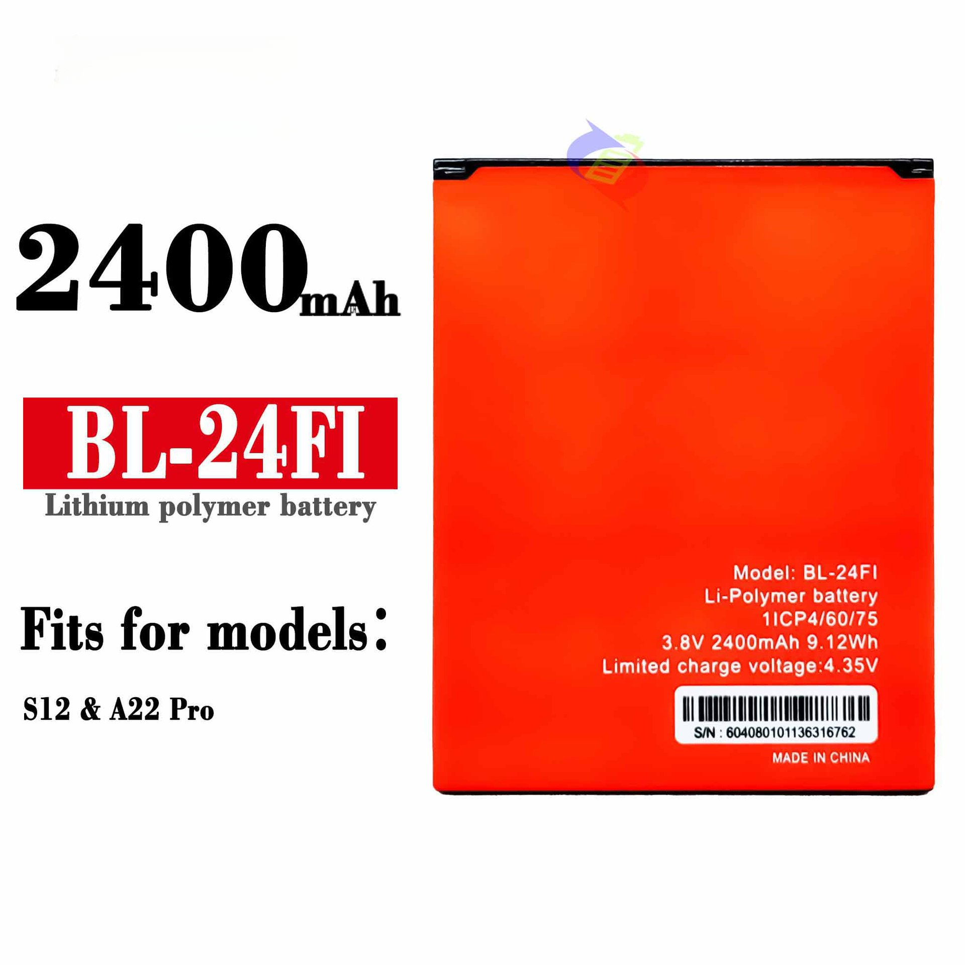 Suitable for itel Transsion S12/A22 Pro BL-24FI Phone Battery 2400mAh