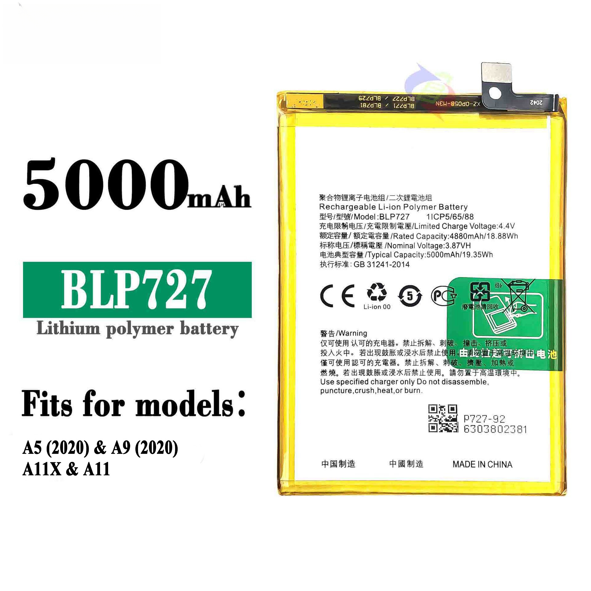 Suitable for OPPO Phone Battery A5 2020/A9 2020/A11X/A11 Built-in Circuit Board BLP727