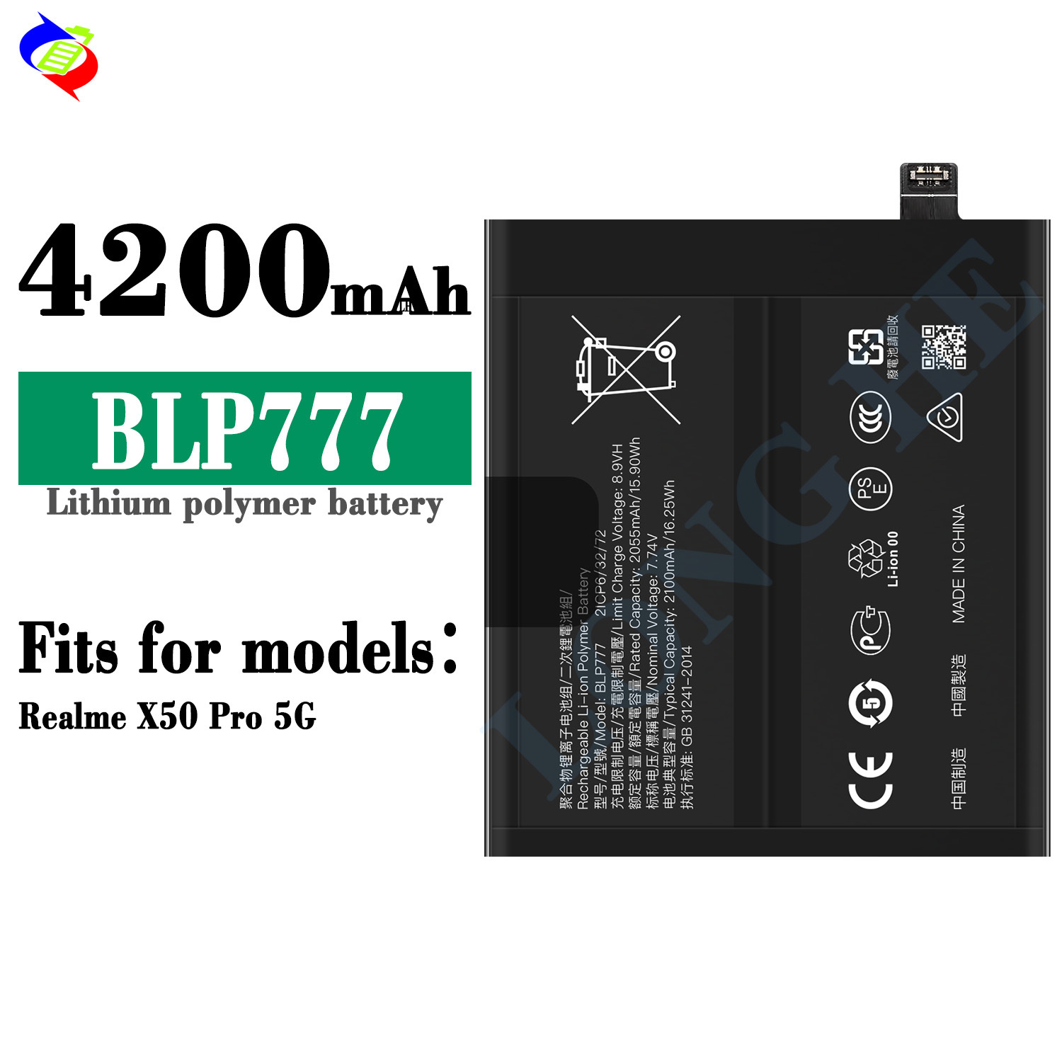 Suitable for OPPO Realme X50 Pro 5G Brand New Phone Battery BLP777
