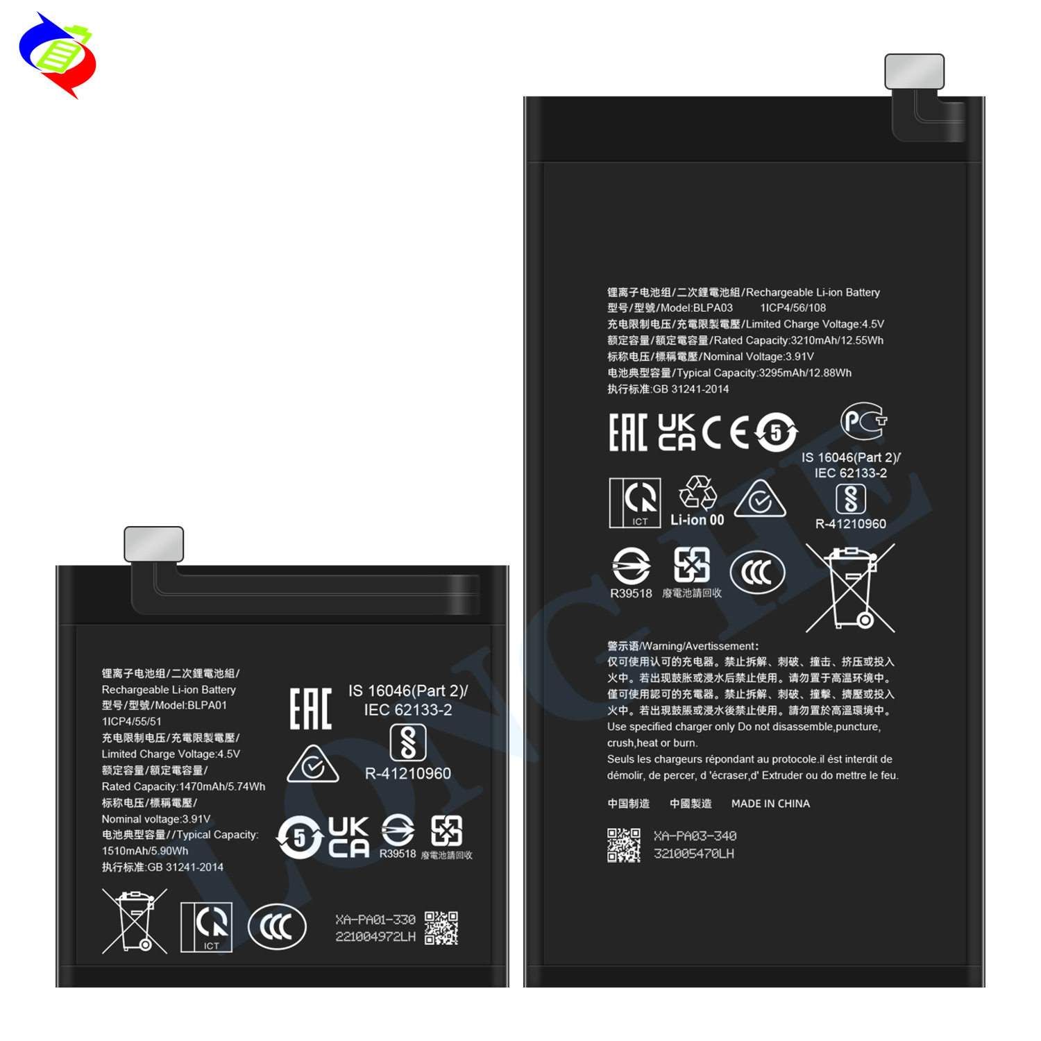 OPPO Find N3/CPH2499/PHN -999999999910% off Foldable Screen Phone Battery BLPA01/BLPA03