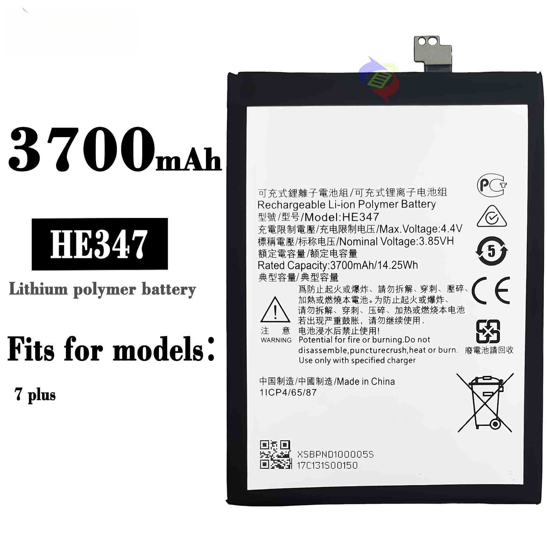Suitable for Nokia 7plus Mobile Phone Built-in Large Capacity 3700mah Rechargeable Battery He347