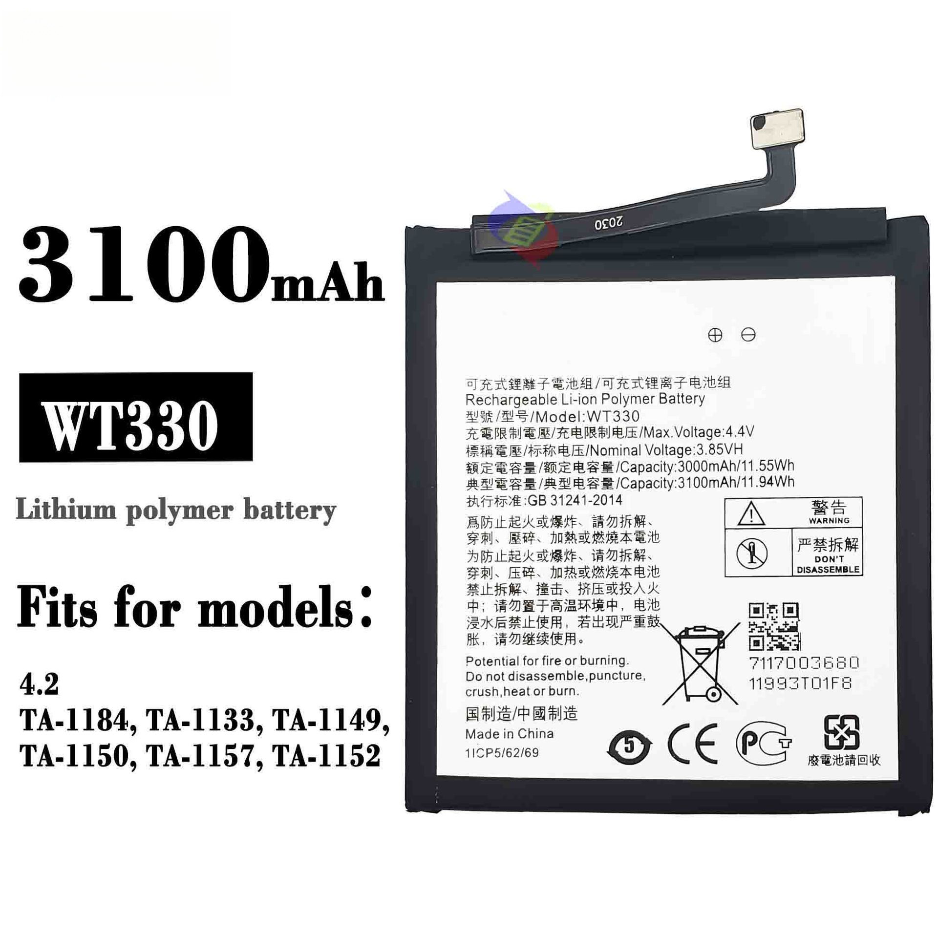 Suitable for Nokia Nokia4.2 Mobile Phone Rechargeable Battery WT330 Built-in Electric Board 3100mAh