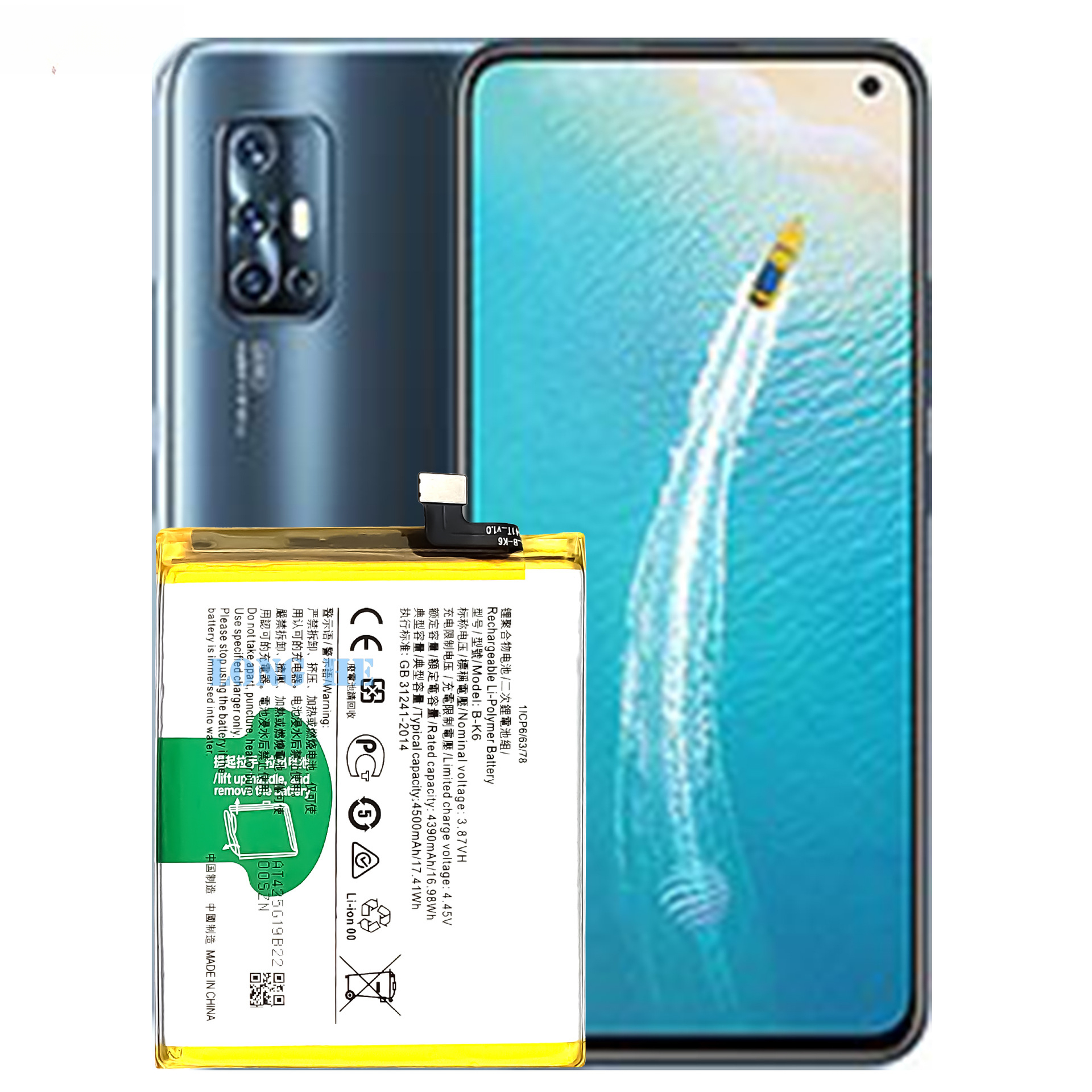 Applicable to Vivo Mobile Phone Battery V17/V19 Neo Built-in Durable Charging Panel B-K6