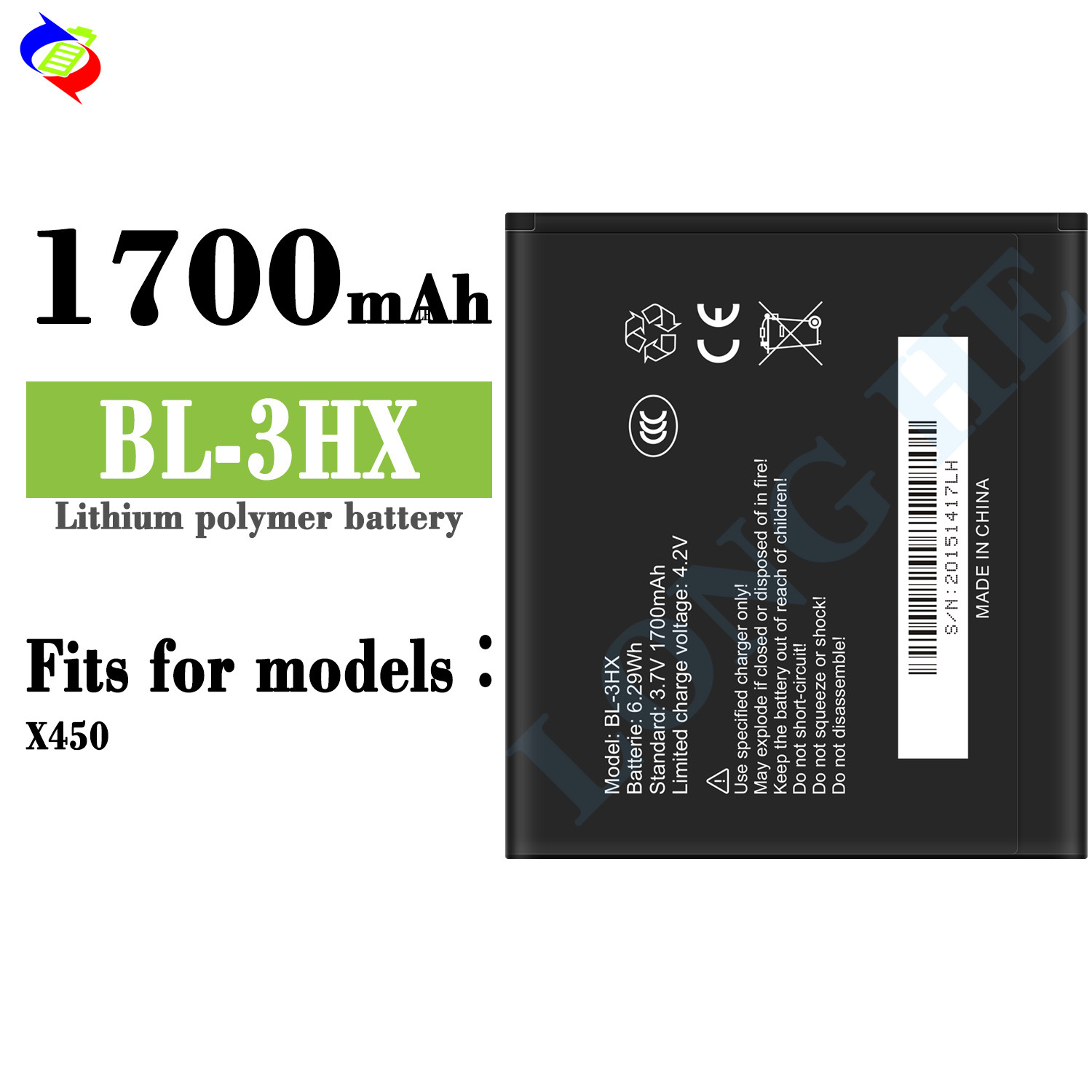 Suitable for Infinix X450 Phone Battery BL-3HX Brand New 1700mAh